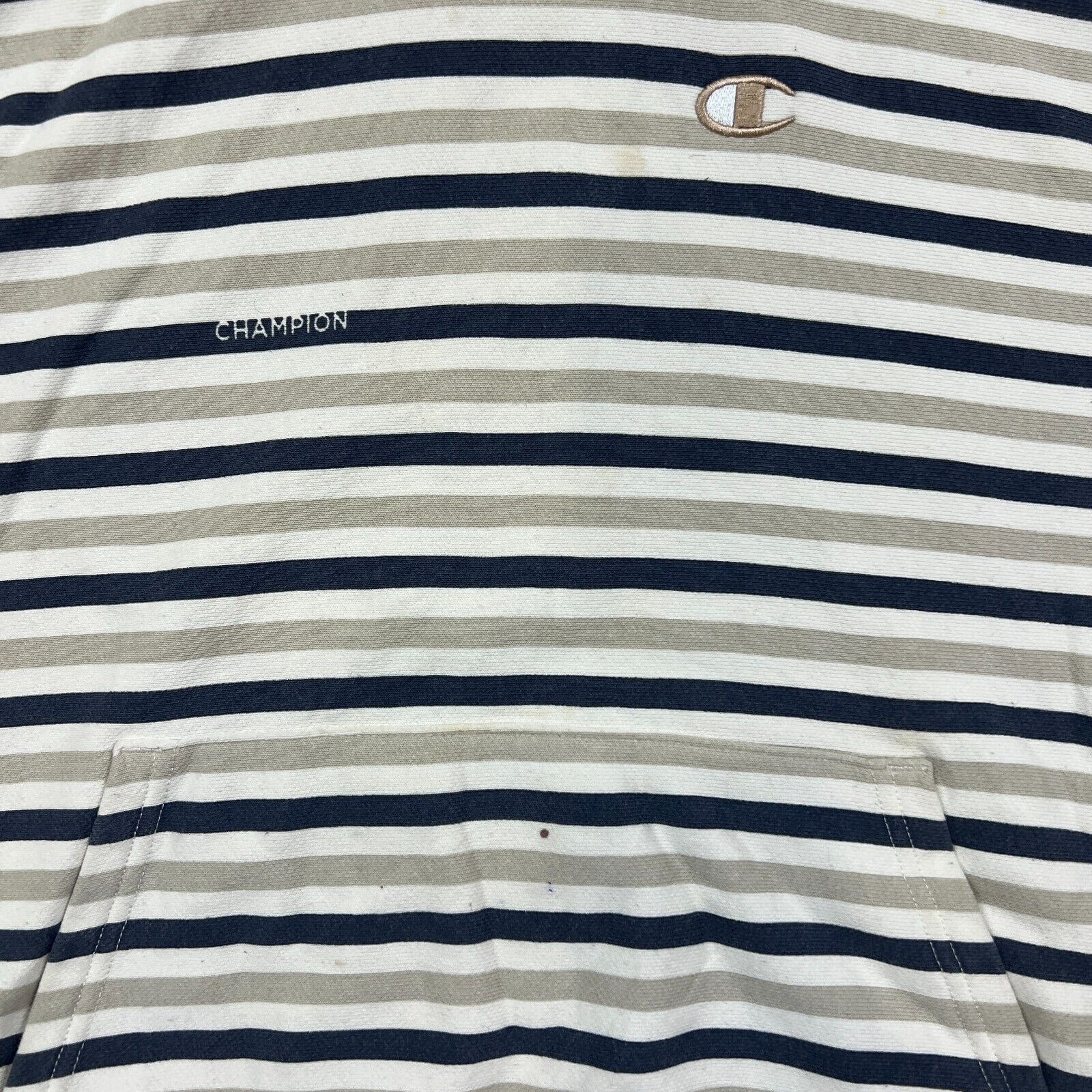 Champion × Vintage Champion Sweatshirt Medium Reverse Weave Striped Pullover Size US M / EU 48-50 / 2 - 3 Thumbnail