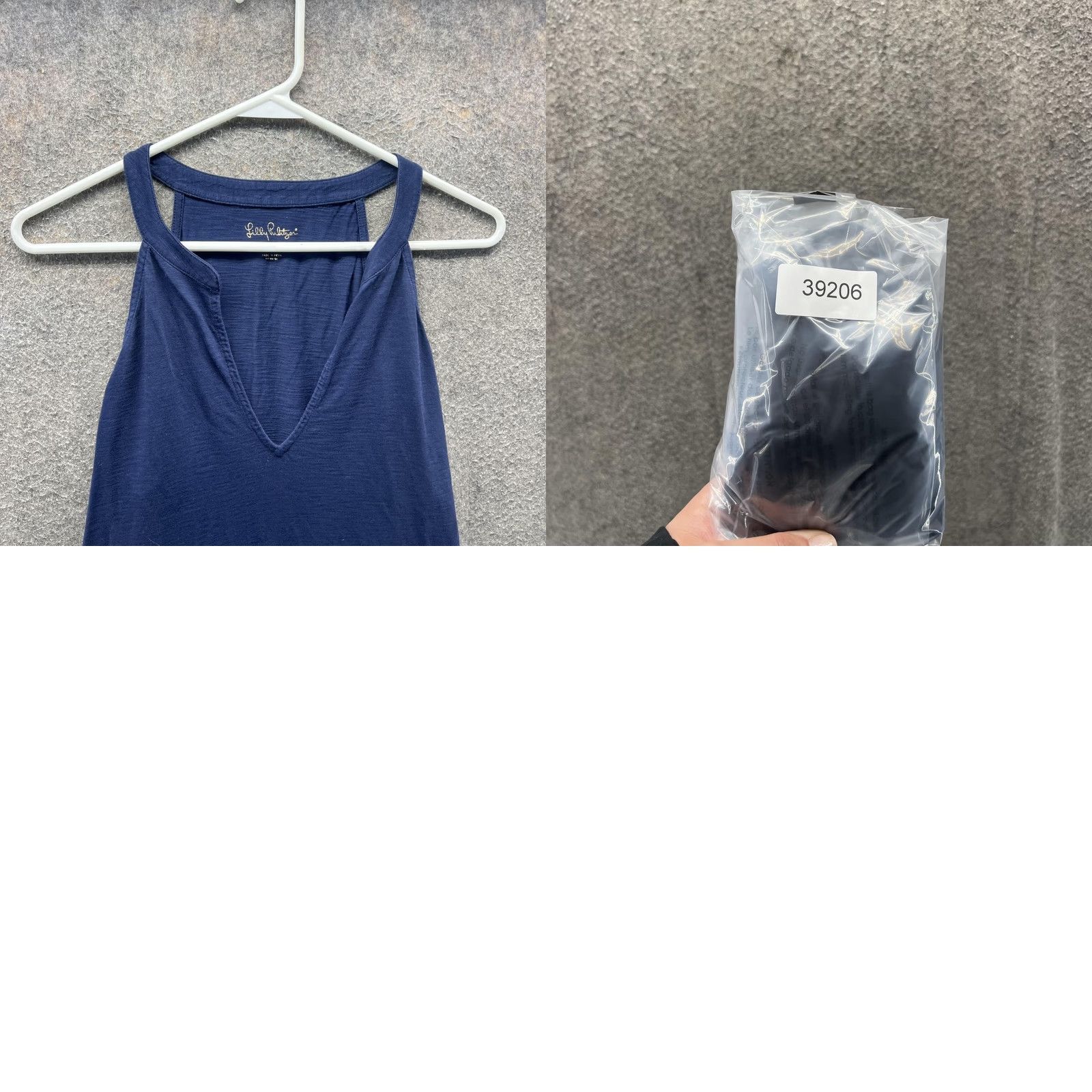 Lilly Pulitzer Lilly Pulitzer Tank Top Womens Large Blue Pima Cotton Deep V Neck Racerback Size L / US 10 / IT 46 - 8 Thumbnail