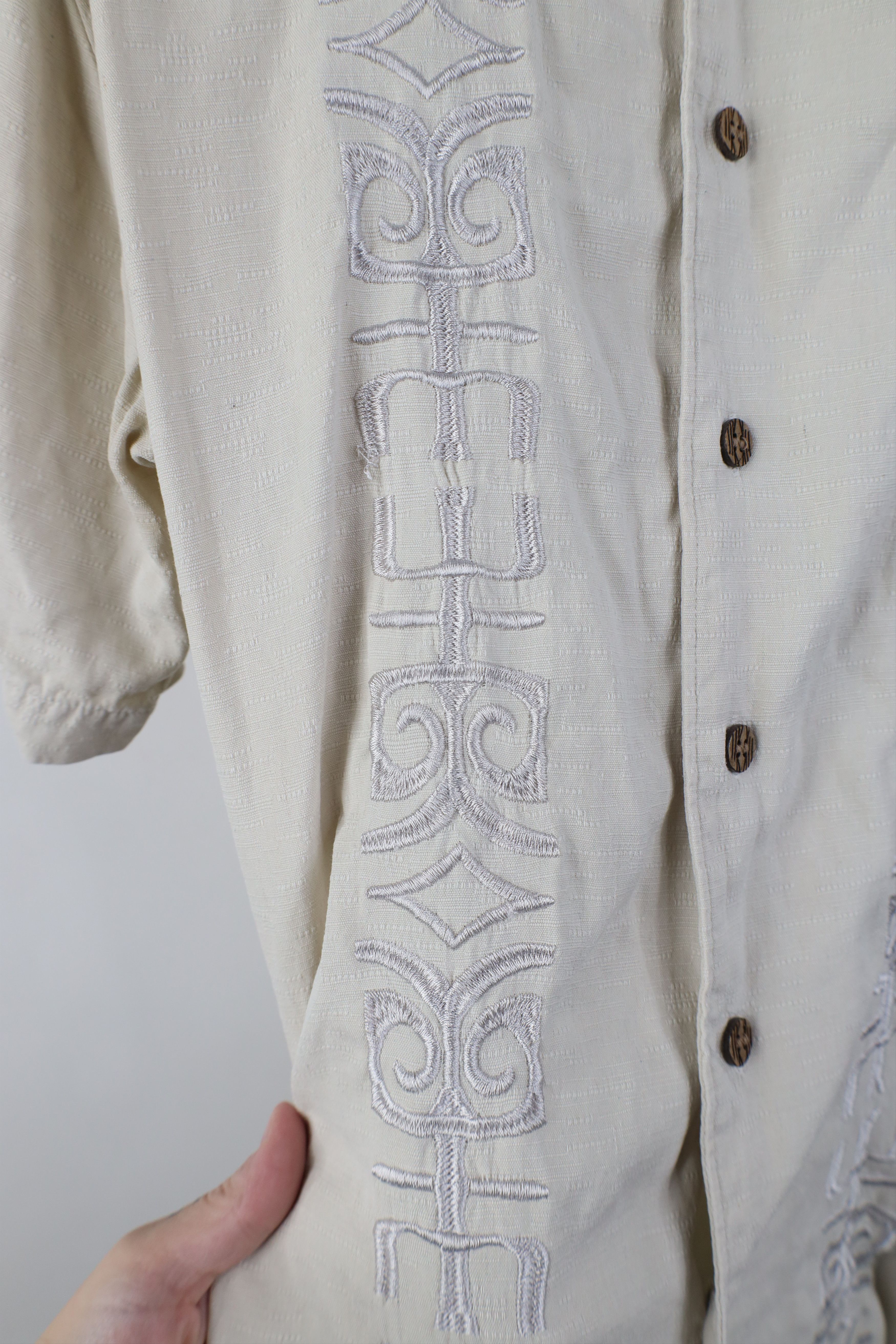 Quiksilver Vintage Quiksilver Surfing Silk Tribal Camp Button Shirt Size US M / EU 48-50 / 2 - 8 Thumbnail