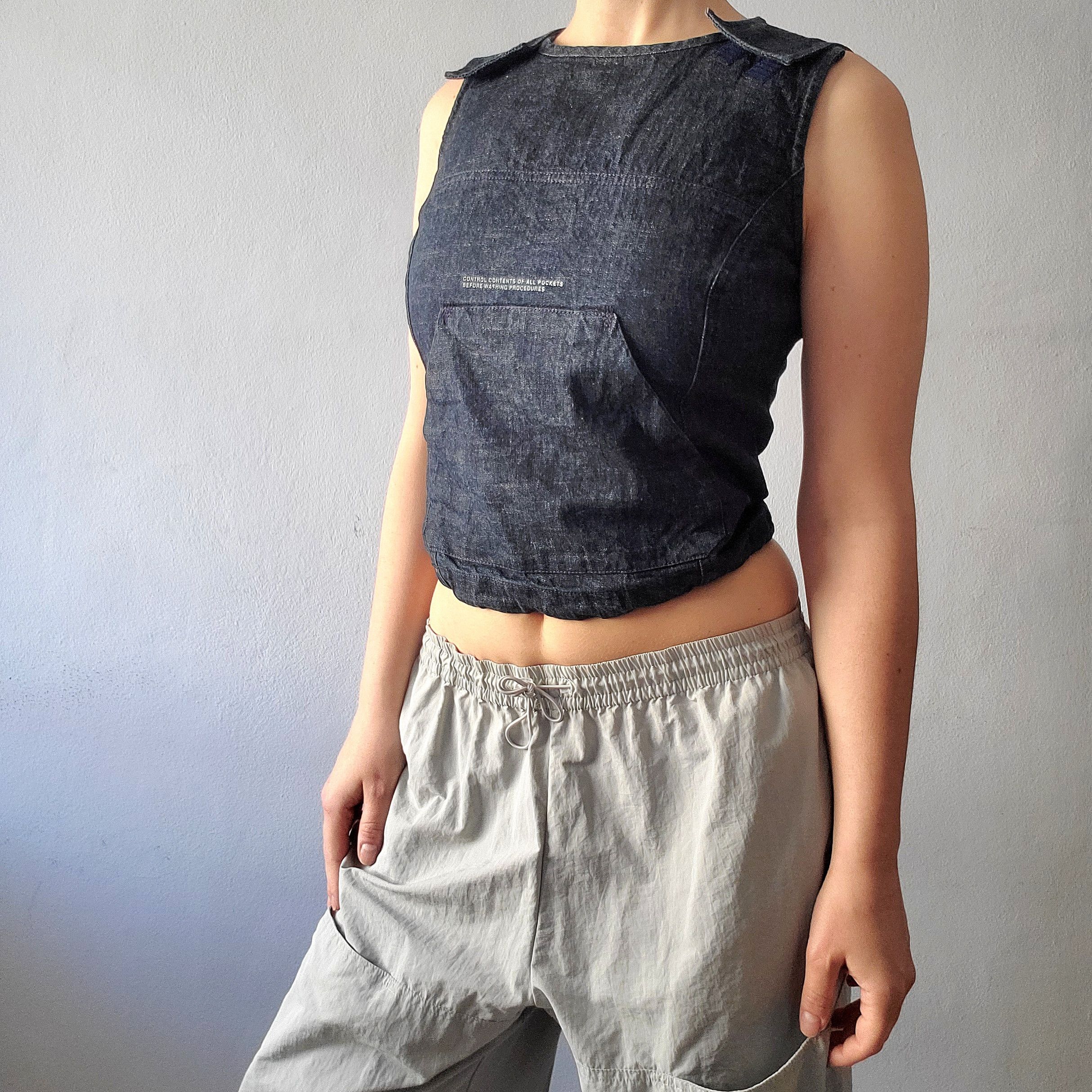 Diesel Diesel rare vintage 90s y2k cargo tech denim vest top Size L / US 10 / IT 46 - 10 Thumbnail