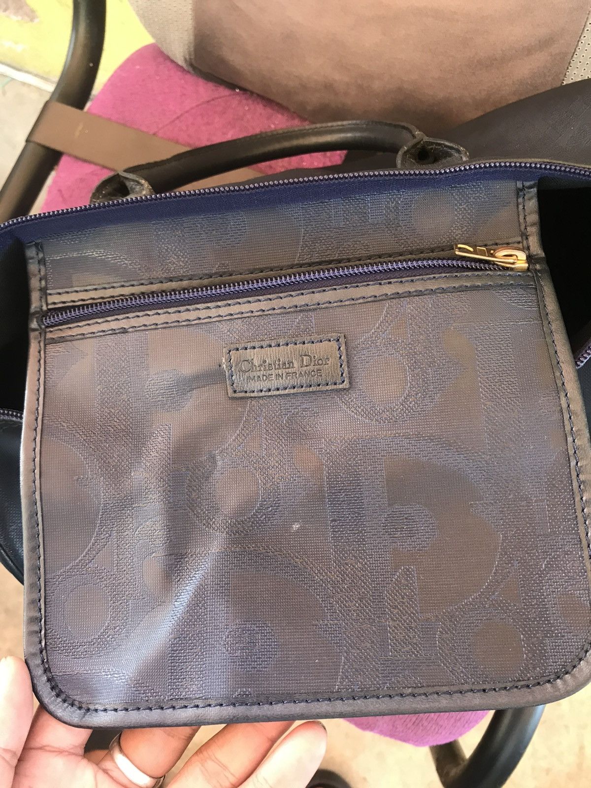 Christian Dior Monsieur × Vintage Vintage Christian Dior Boston Navy Blue Size ONE SIZE - 12 Thumbnail