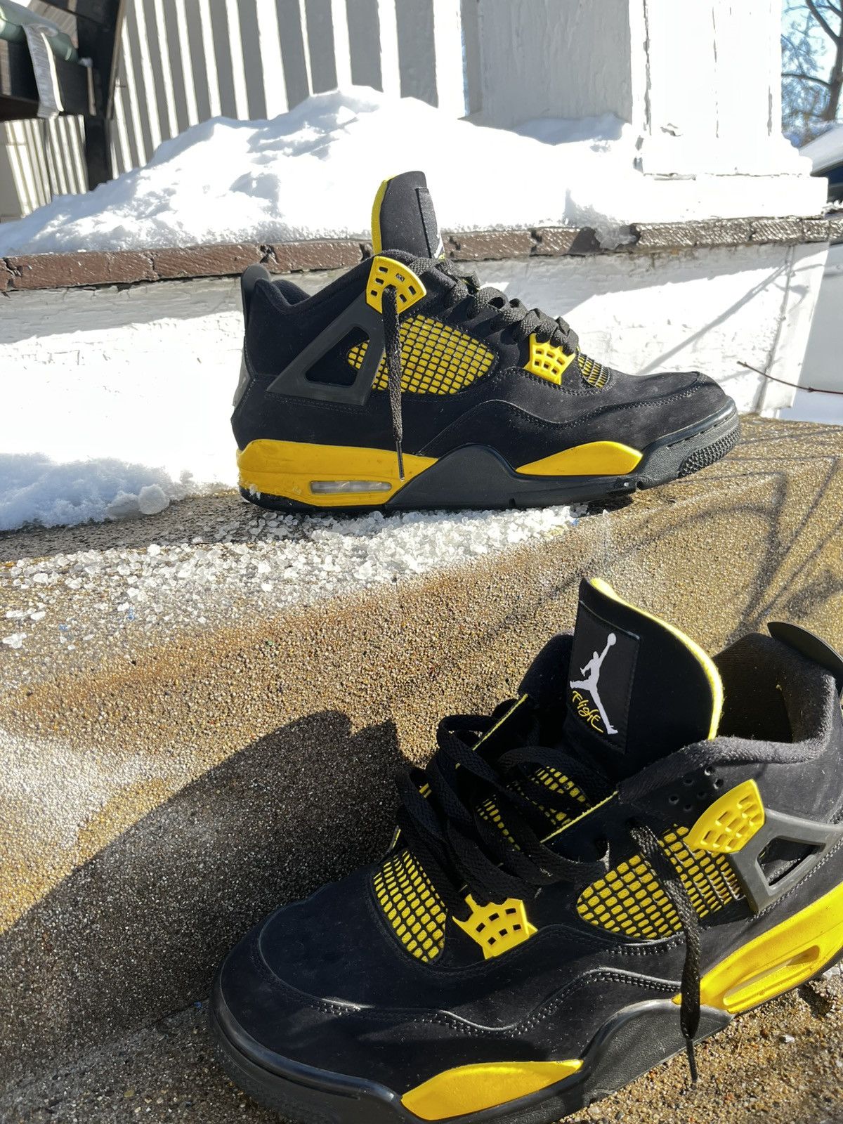 Jordan Brand Air jordan 4’s “thunders” yellow & black Size US 12 / EU 45 - 8 Thumbnail