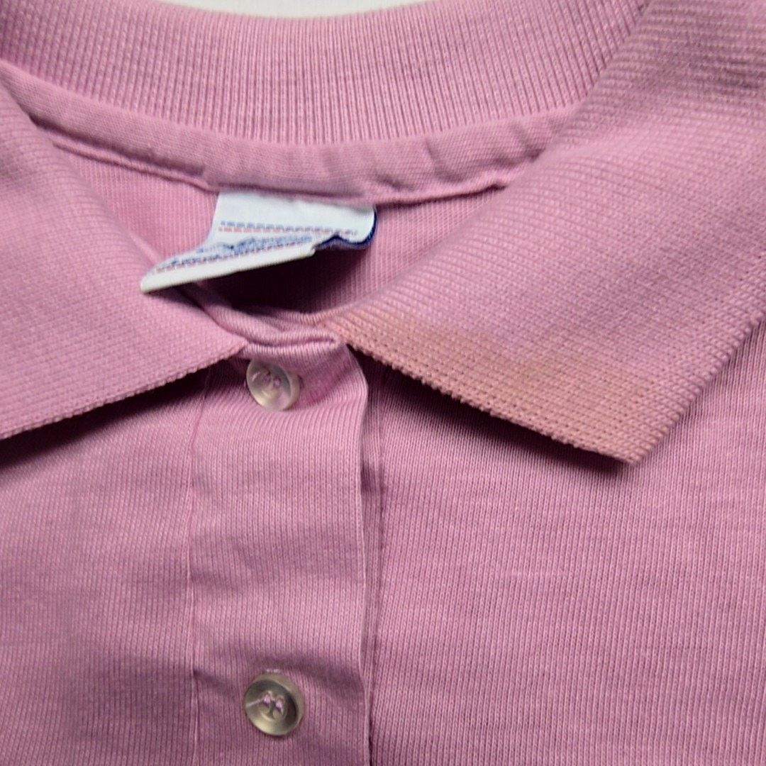 Hanes Vintage Polo Hanes Pink Short Sleeve Women Small Shirt 90s Size S / US 4 / IT 40 - 5 Thumbnail