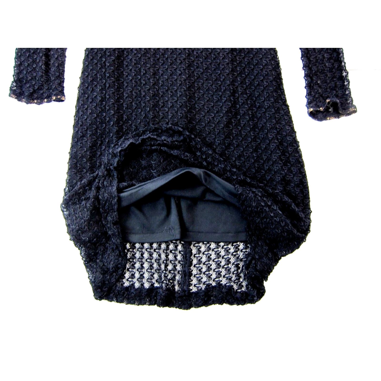 Vintage VINTAGE Hampton Nites Black Stretch Long Sleeve Lined Tunic Dress 8-10 Dress Kn 32" bust 30" waist 36" hip Womens Size L / US 10 / IT 46 - 7 Thumbnail