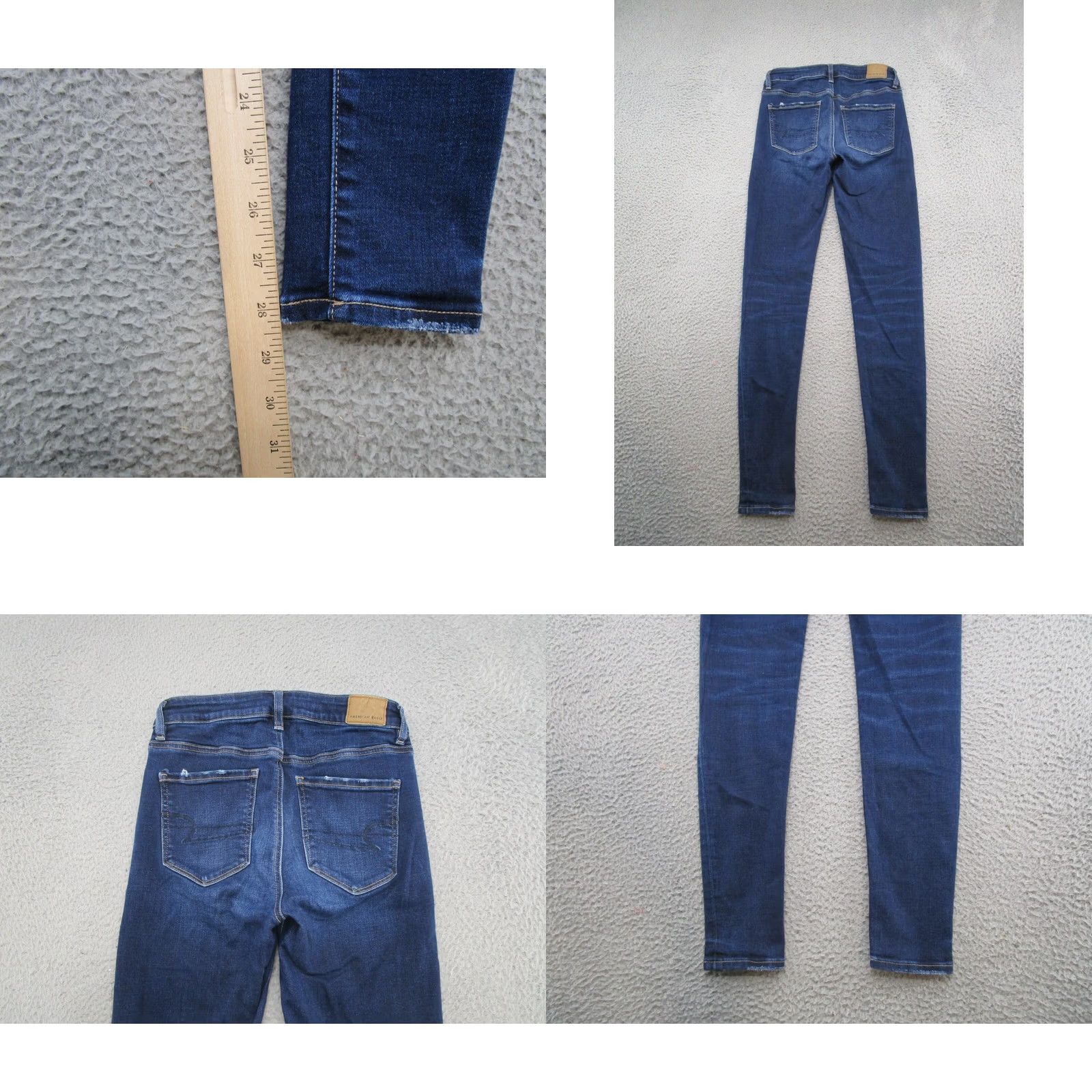 American Eagle Outfitters American Eagle Outfitters Jeans Dark Wash Skinny Stretch Jeggings Size 4 Blue Women Size 27" / US 4 / IT 40 - 9 Thumbnail