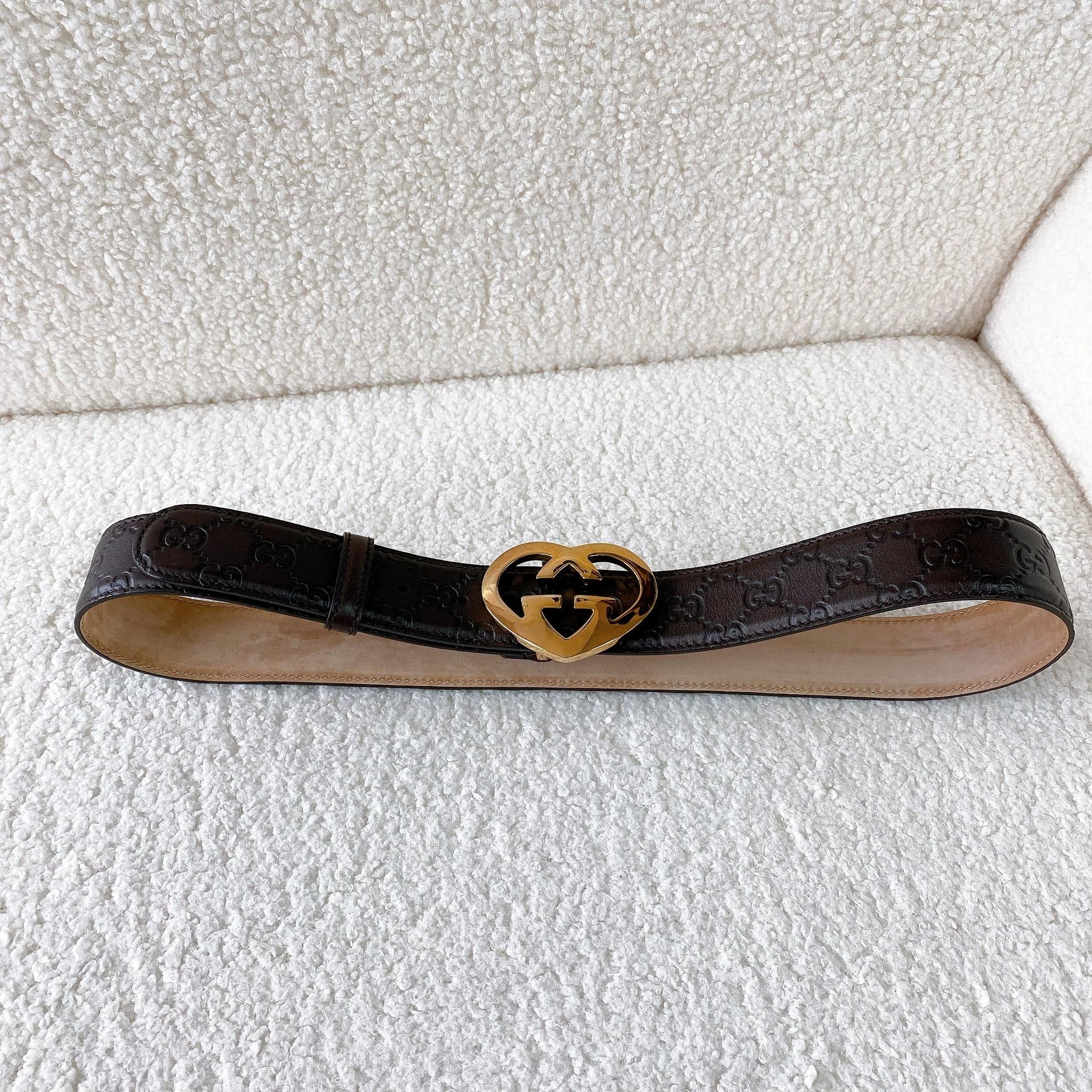Gucci Gucci Heart Metal Buckle Full Logo Belt Size ONE SIZE - 2 Thumbnail