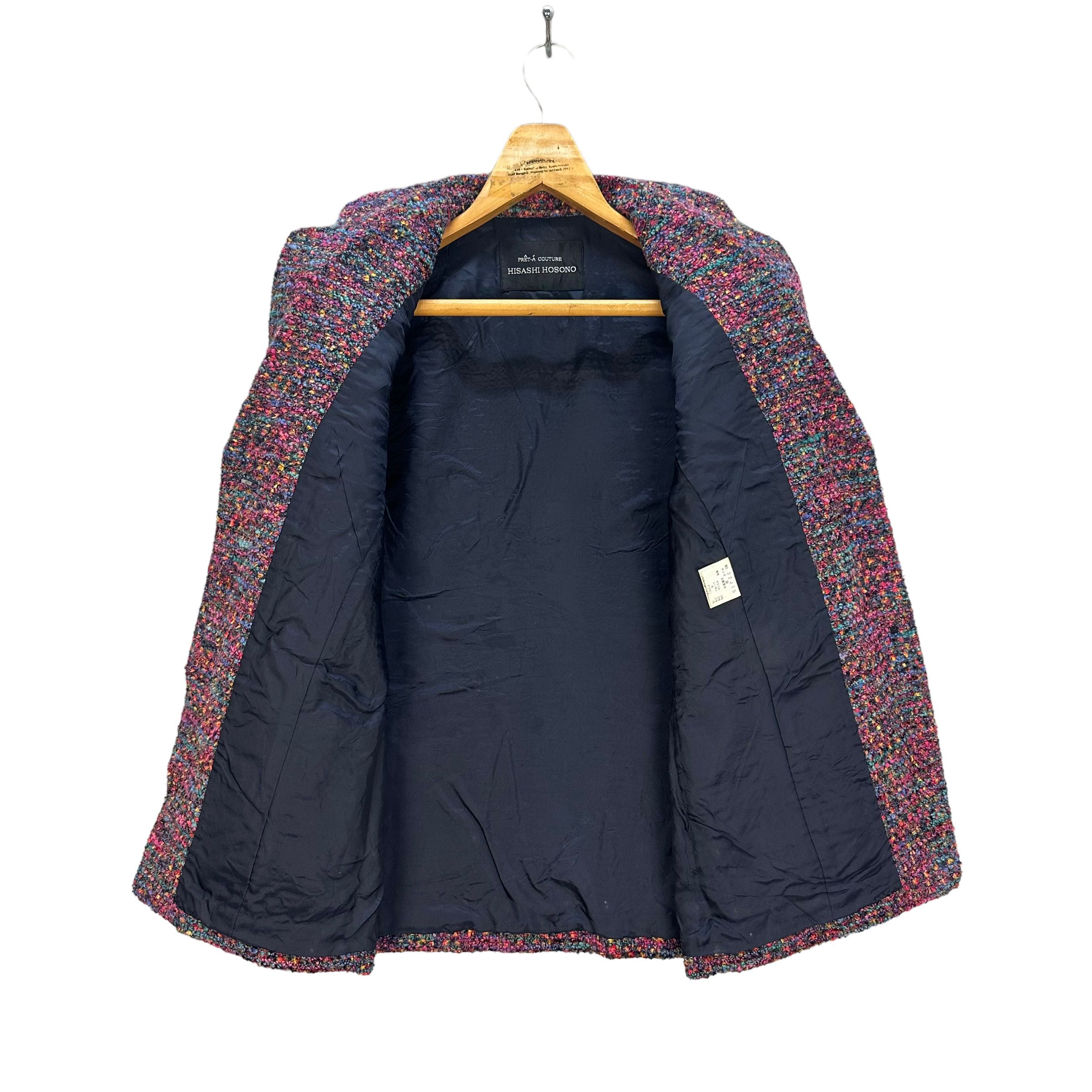 Japanese Brand HISASHI HOSONO TWEED JACKET #7964-193 Size S / US 4 / IT 40 - 6 Thumbnail