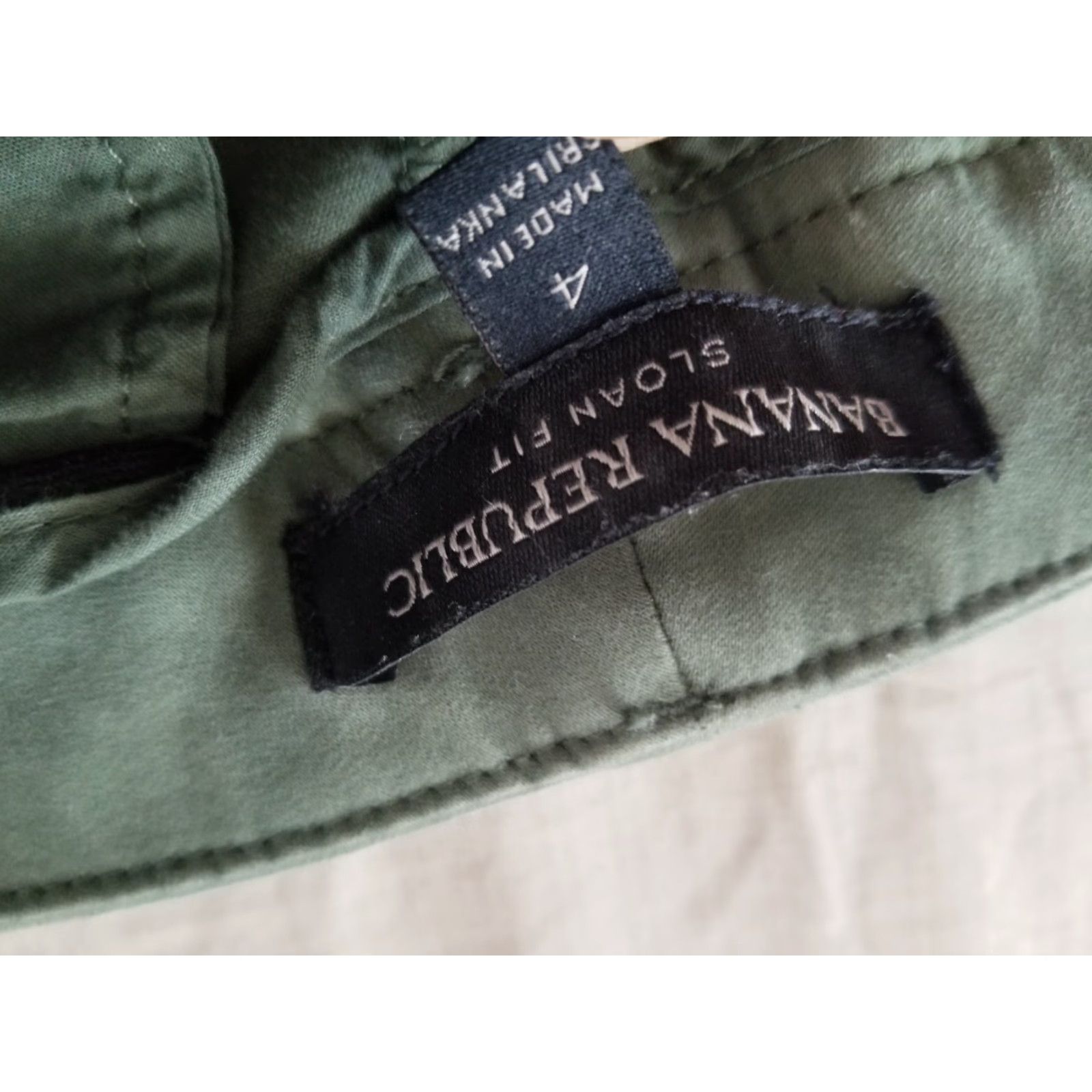 Banana Republic Womens Banana Republic Dress Pants 4 Cotton Beige Stretch Slacks Trouser Pants Closet Shop Woman Size 27" / US 4 / IT 40 - 5 Thumbnail