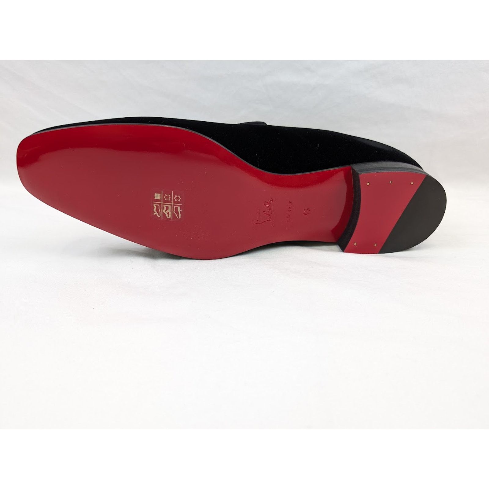 Christian Louboutin o1rshd1 Velvet Dandyflor Flat in Black/Rose Size US 11 / EU 44 - 12 Thumbnail