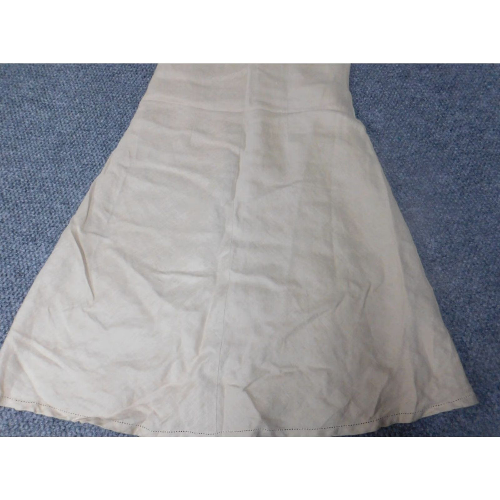 Willi Smith Willi Smith Dress Womens 8 Beige A-line Midi Crew Neck Puff Sleeve Knit Nylon Polyester Lined Vintage No (Casual Winter) Size M / US 6-8 / IT 42-44 - 7 Thumbnail