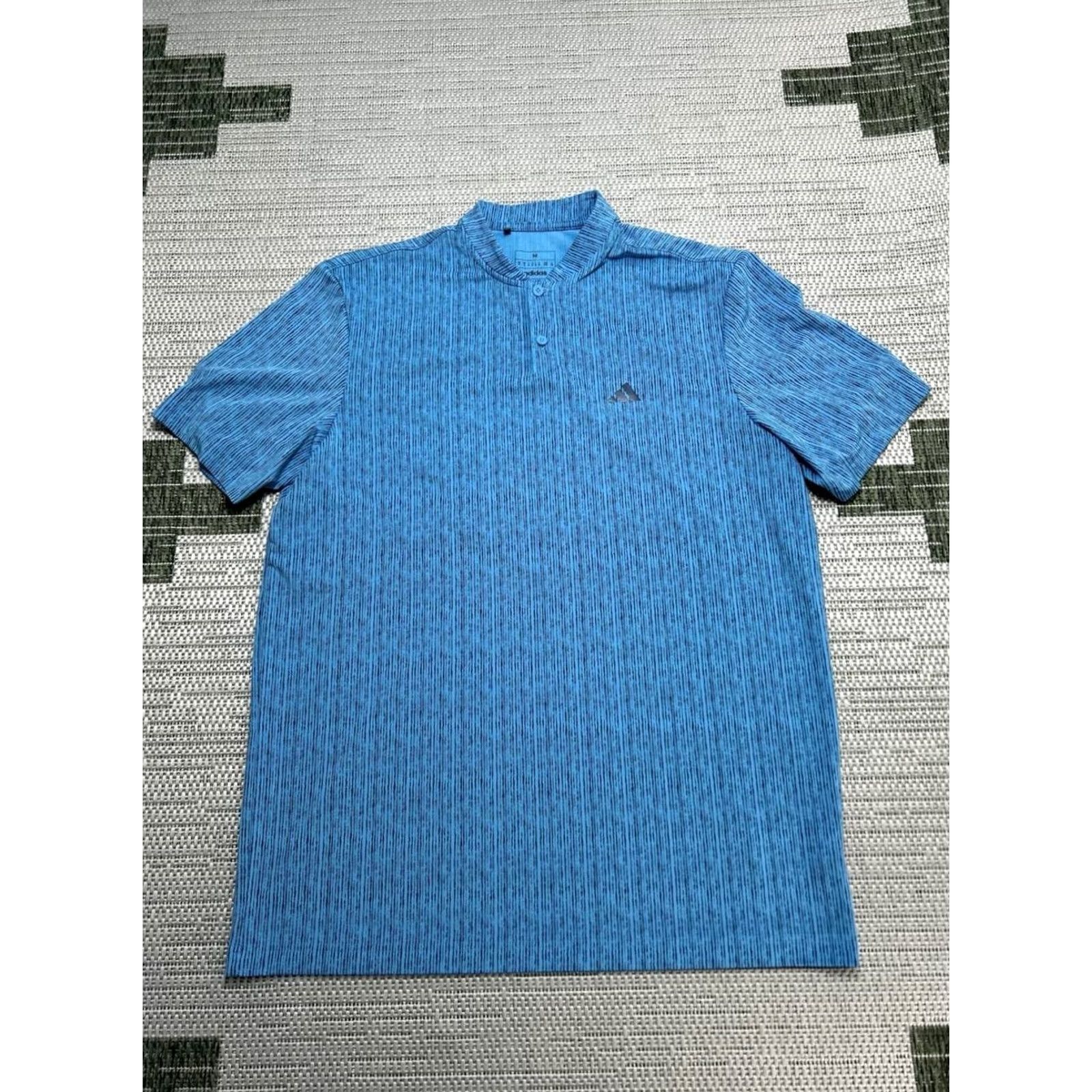 Adidas Adidas Ultimate365 Polo Shirt Mens Medium Blue Striped Performance Golf Shirt Size US M / EU 48-50 / 2 - 2 Thumbnail