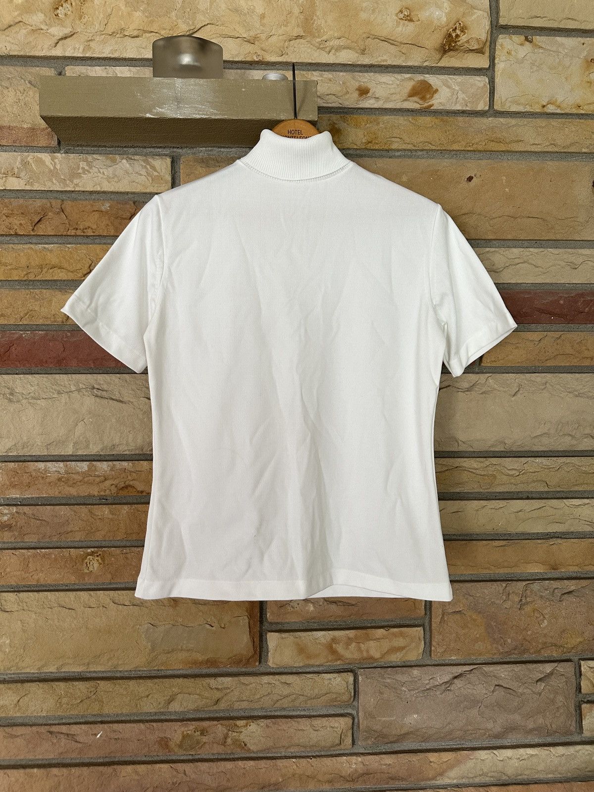 Vintage Vintage 70s Mock Neck Zip Polyester Top Size M / US 6-8 / IT 42-44 - 1 Thumbnail