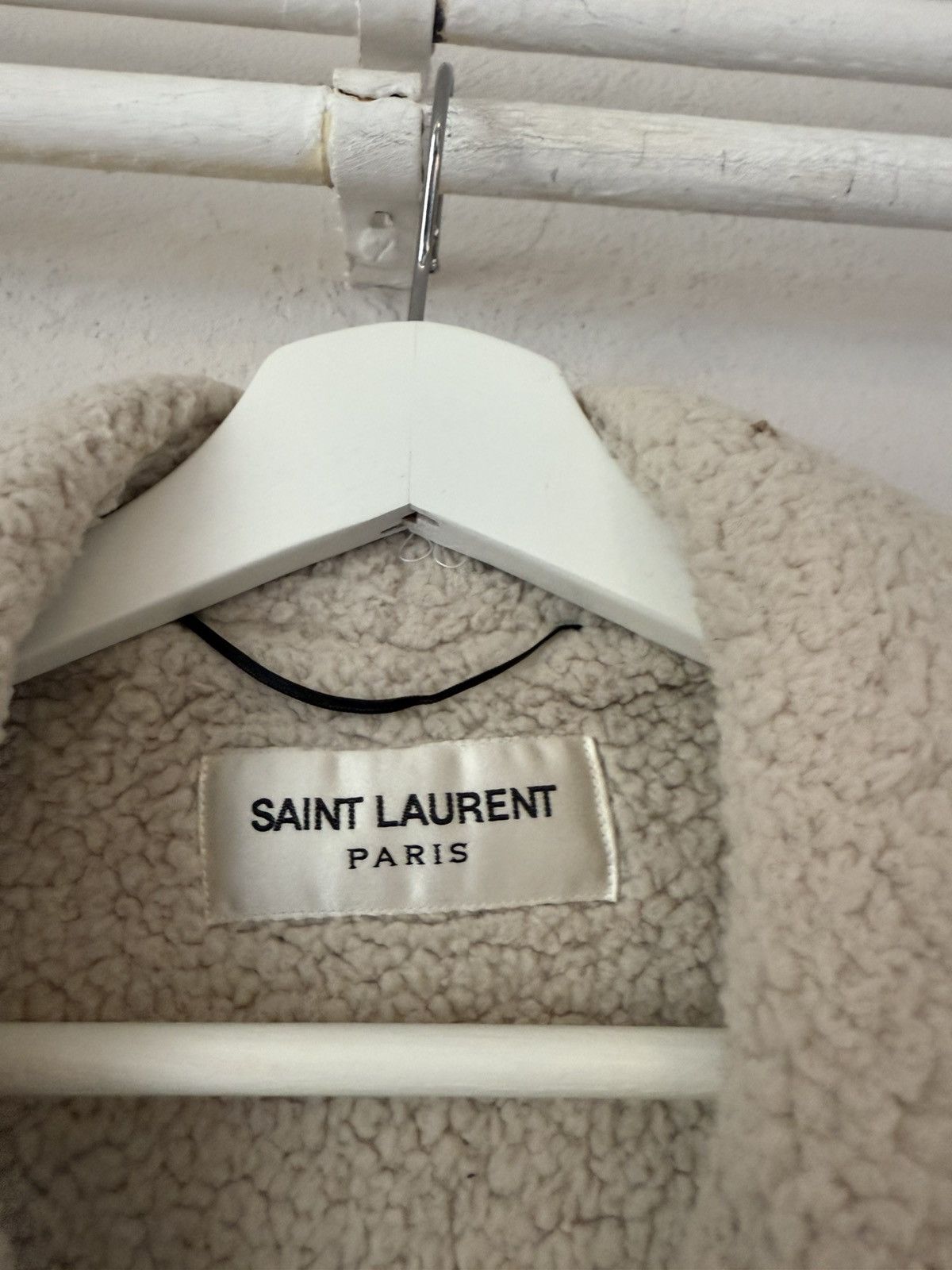 Hedi Slimane × Saint Laurent Paris FW16 Wool Red Plaid Sherpa Wrancher Coat Size US S / EU 44-46 / 1 - 4 Thumbnail