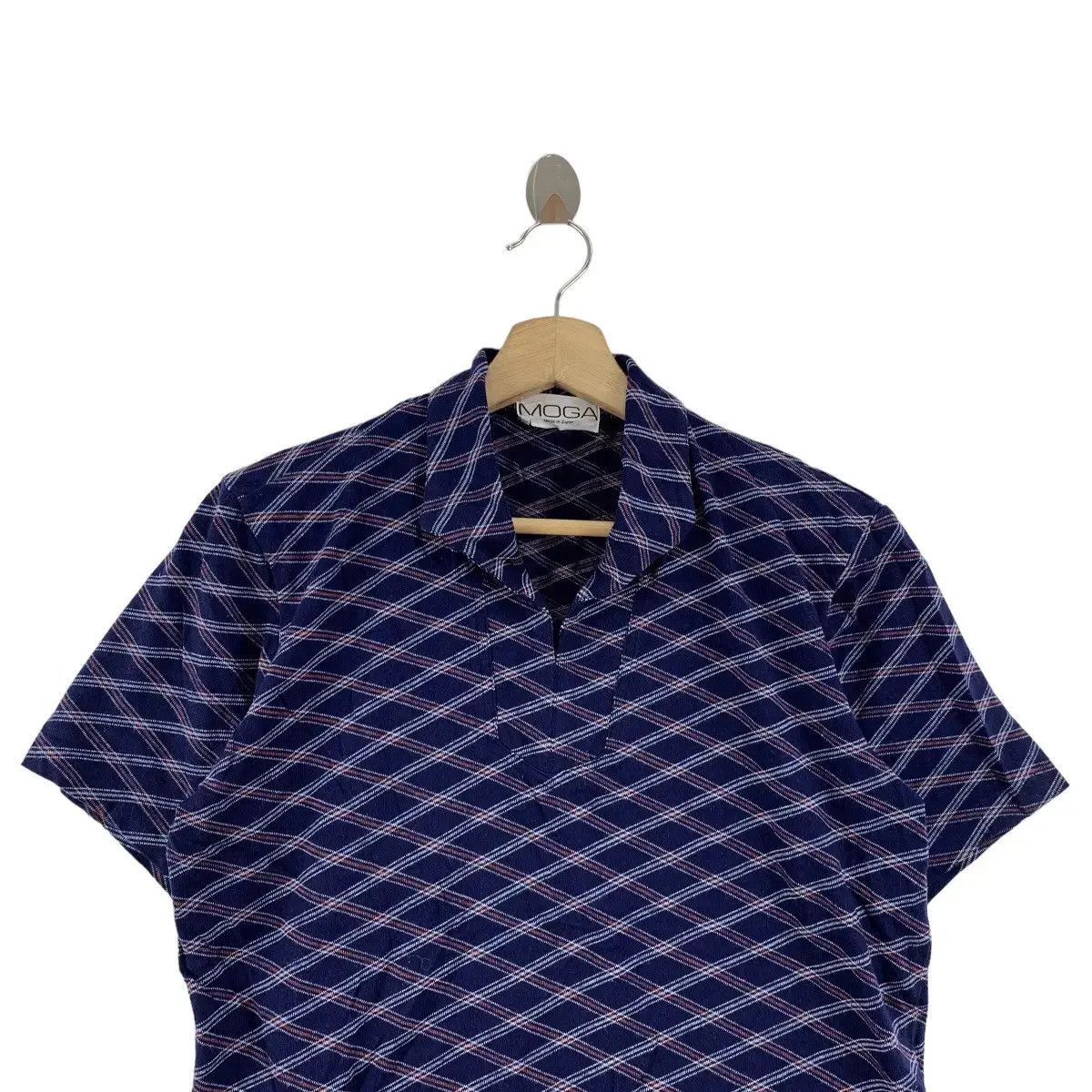 Vintage Vintage MOGA TARTAN MONOGRAM Polo Tee Shirt Made In Japan Size US M / EU 48-50 / 2 - 2 Thumbnail