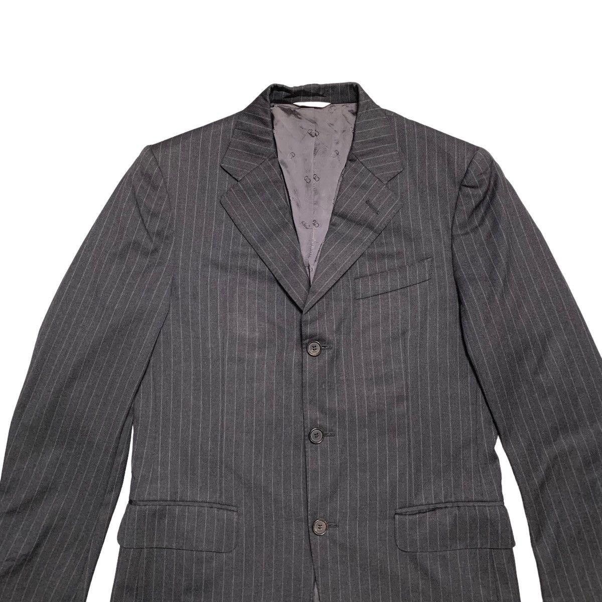 Christian Dior Monsieur Christian Dior Stripe Blazer Jacket Size 46R - 4 Thumbnail