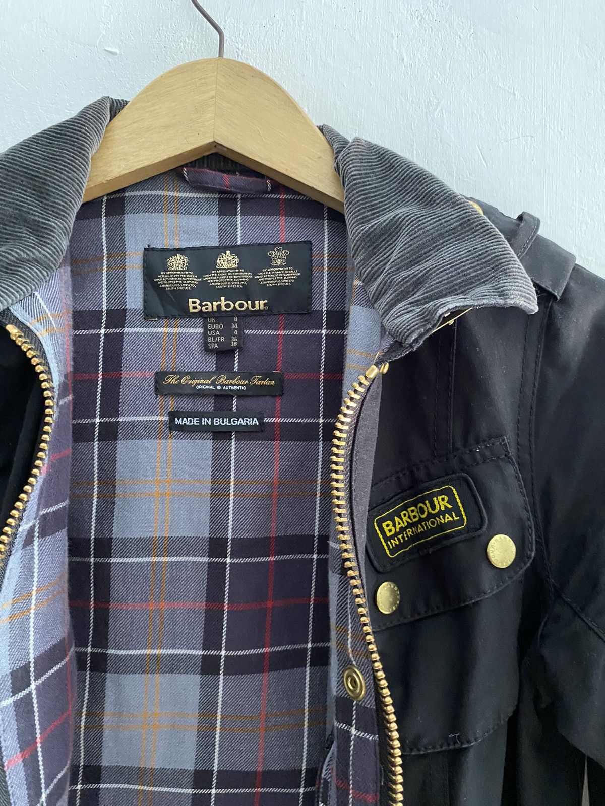 Barbour International original waxed jacket in black Size US S / EU 44-46 / 1 - 8 Thumbnail
