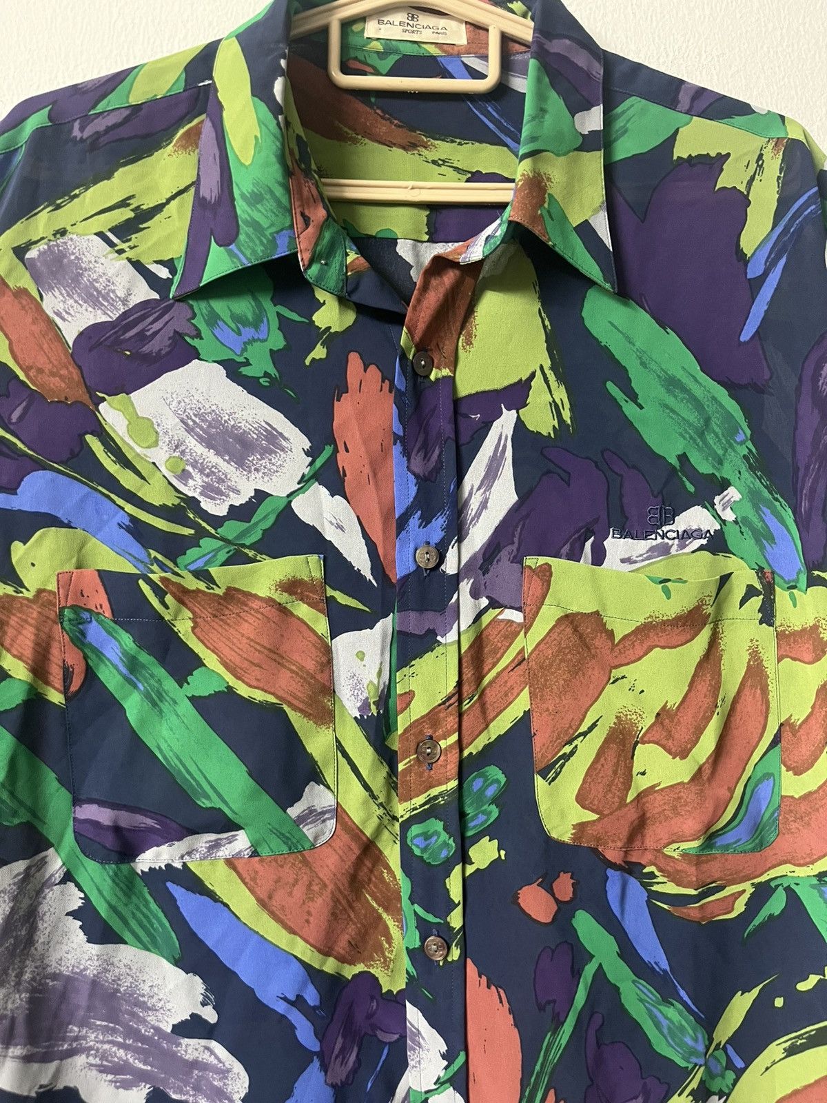 Balenciaga Balenciaga Silk Shirt With Two Pocket Size US L / EU 52-54 / 3 - 3 Thumbnail