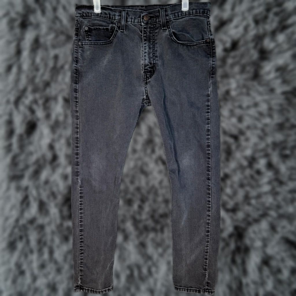Levi's Levi’s 512 Jeans Men’s Slim Tapered 34x30 Black Denim Stretch 5-Pocket Zipper Fly Regular Size XS? Size US 34 / EU 50 - 1 Thumbnail