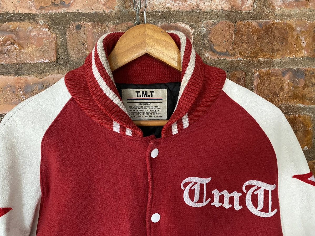 TMT 2000s TMT Big Holiday Red Indian leather varsity Jacket Size US M / EU 48-50 / 2 - 9 Thumbnail