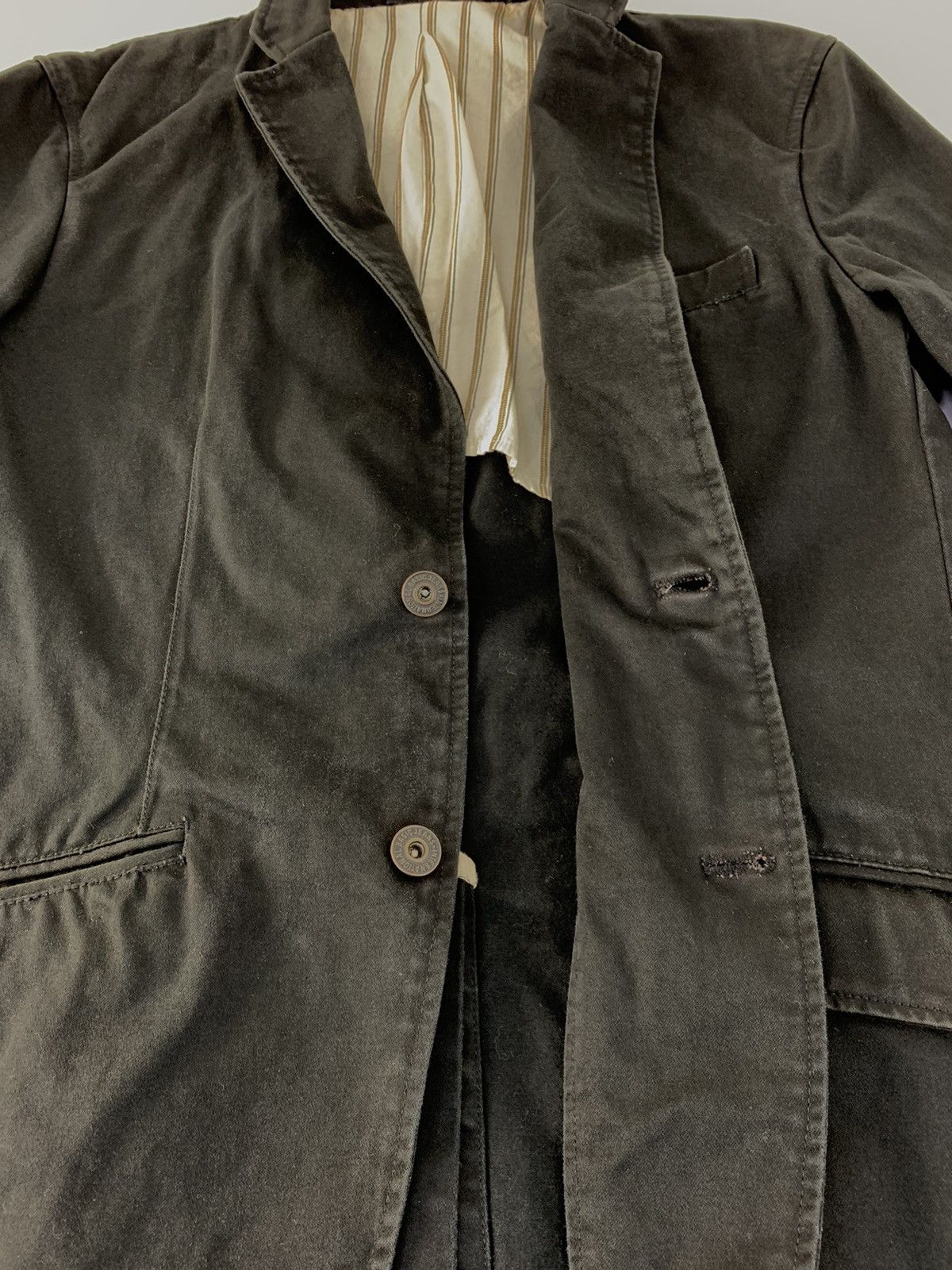 Japanese Brand Vintage Kansai Yamamoto Black Khakis Coat Jacket Size US L / EU 52-54 / 3 - 3 Thumbnail