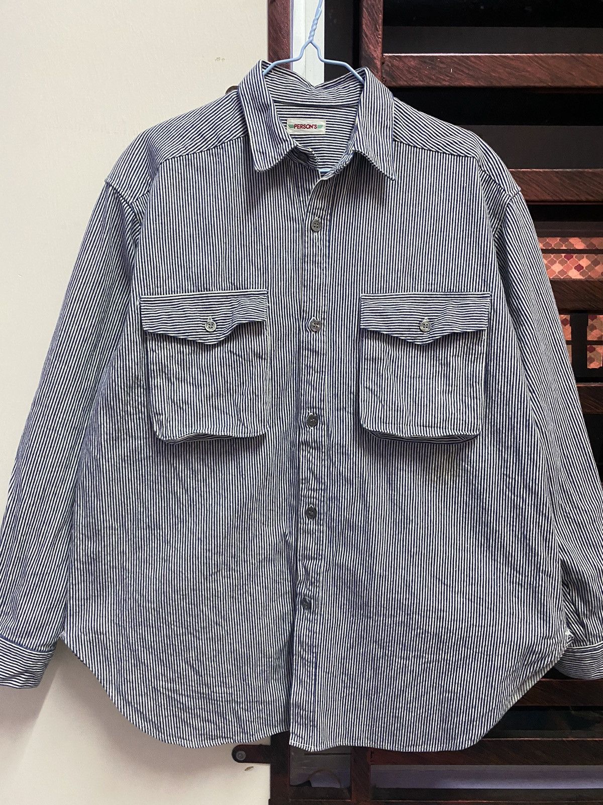 PERSON'S Vintage Person's Hickory Stripes Double Pocket Workers Size US XL / EU 56 / 4 - 4 Thumbnail