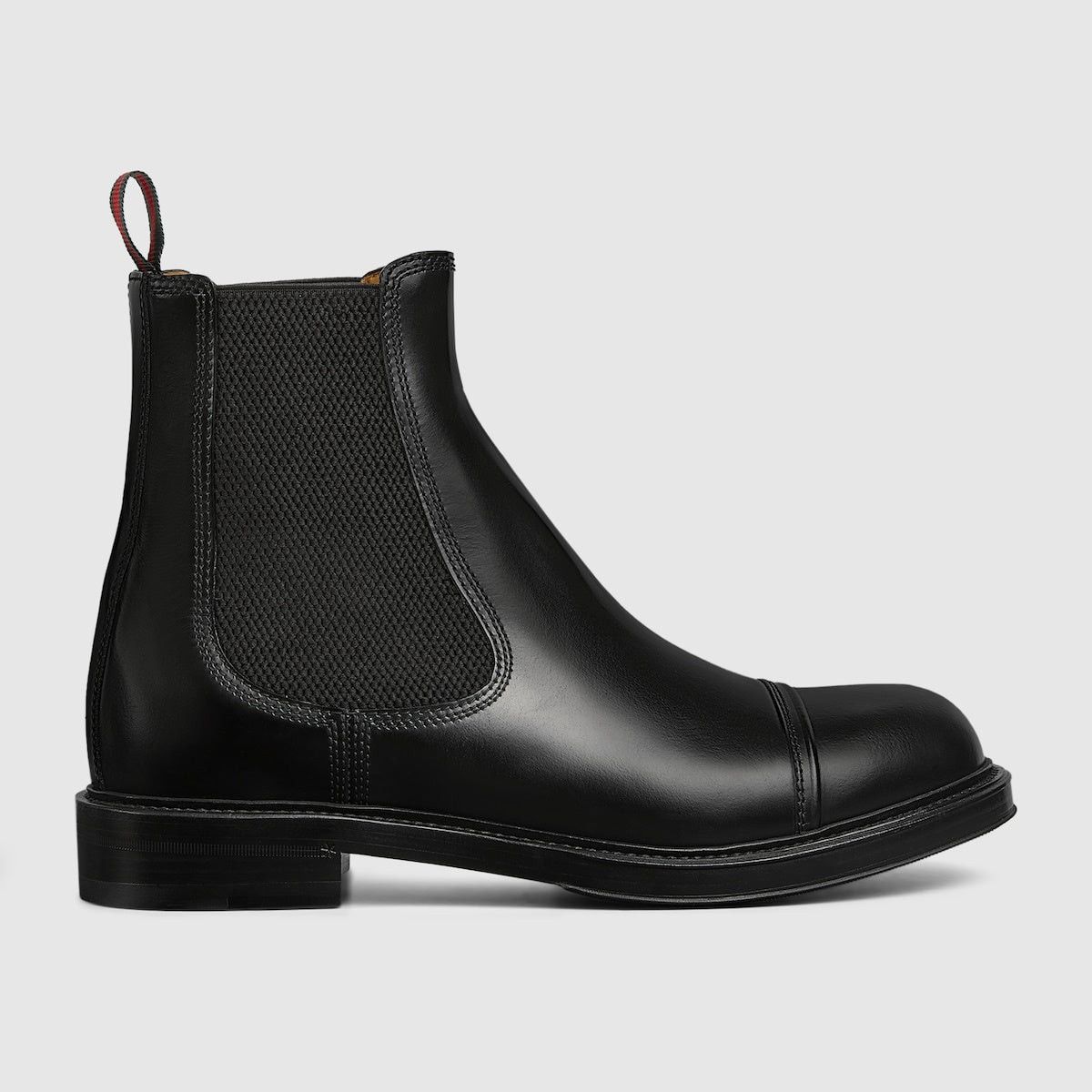 Gucci Gucci Web Detail Leather Boots SIZE 8 Size ONE SIZE - 1 Thumbnail