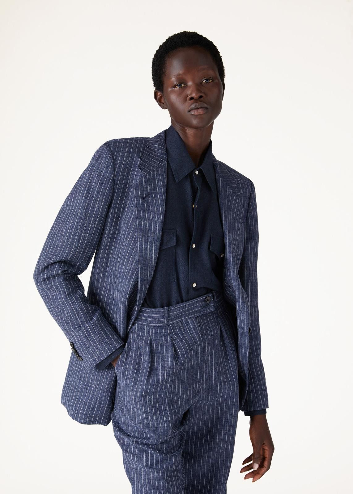 Loro Piana o1srvl11e0125 FAN6956 Belia Jacket in Blue Size XS / US 0-2 / IT 36-38 - 7 Thumbnail