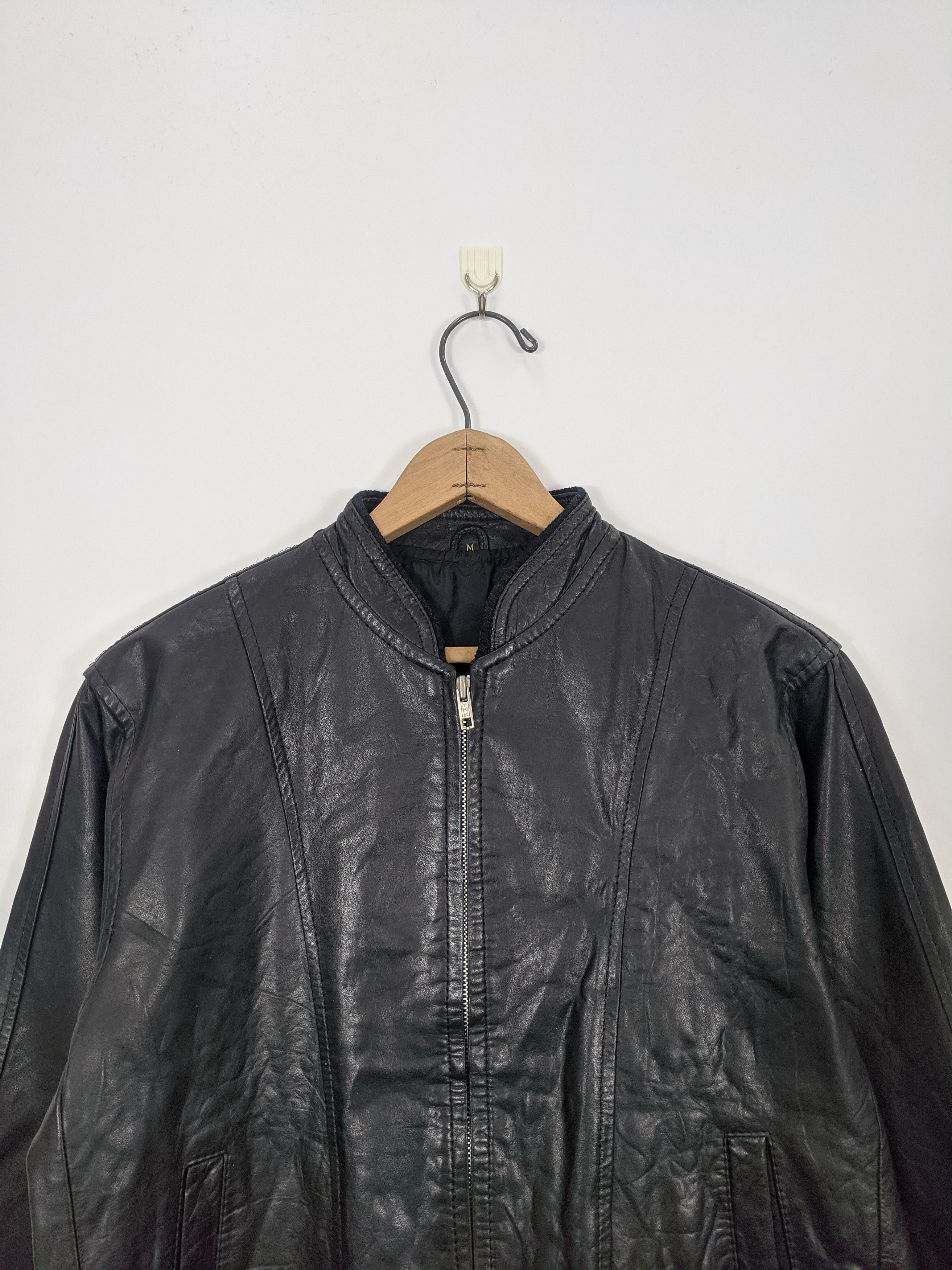 Vintage Vintage Leather Zipper Men Jacket J0346 Size US M / EU 48-50 / 2 - 2 Thumbnail