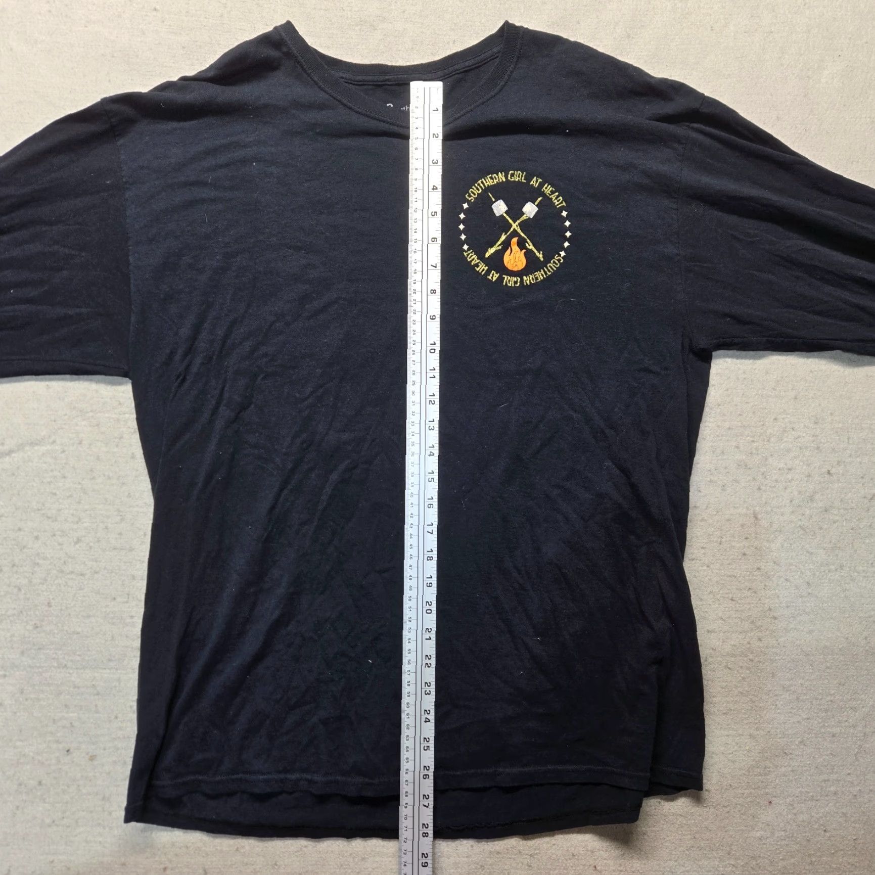 Vintage Southern Yall Campfire Smores Country Girl Long Sleeve Black T-Shirt Women's XL Size XL / US 12-14 / IT 48-50 - 7 Thumbnail
