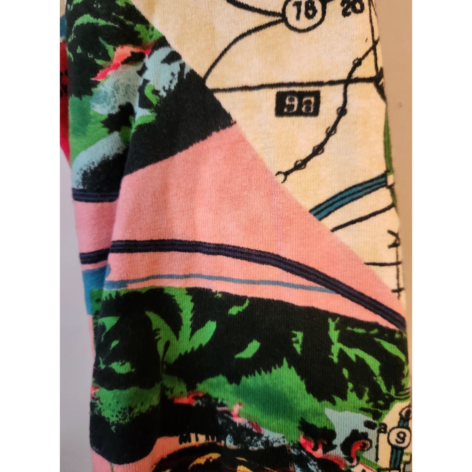 Vintage Artscapes Beaded Florida Miami Travel Map Artsy Top Shirt 2X Plus Size XXL / US 16-18 / IT 52-54 - 4 Thumbnail