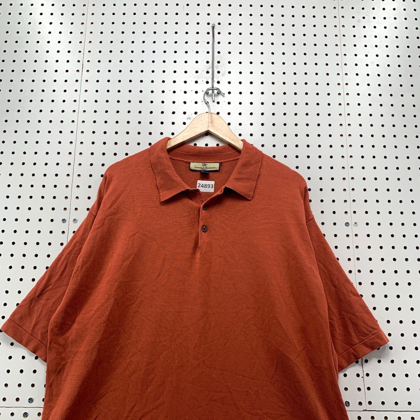 Tommy Bahama VINTAGE Tommy Bahama Polo Shirt Men Adult XL Short Sleeve Collared Silk Blend Burnt Orange 26x31 Size US XL / EU 56 / 4 - 2 Thumbnail