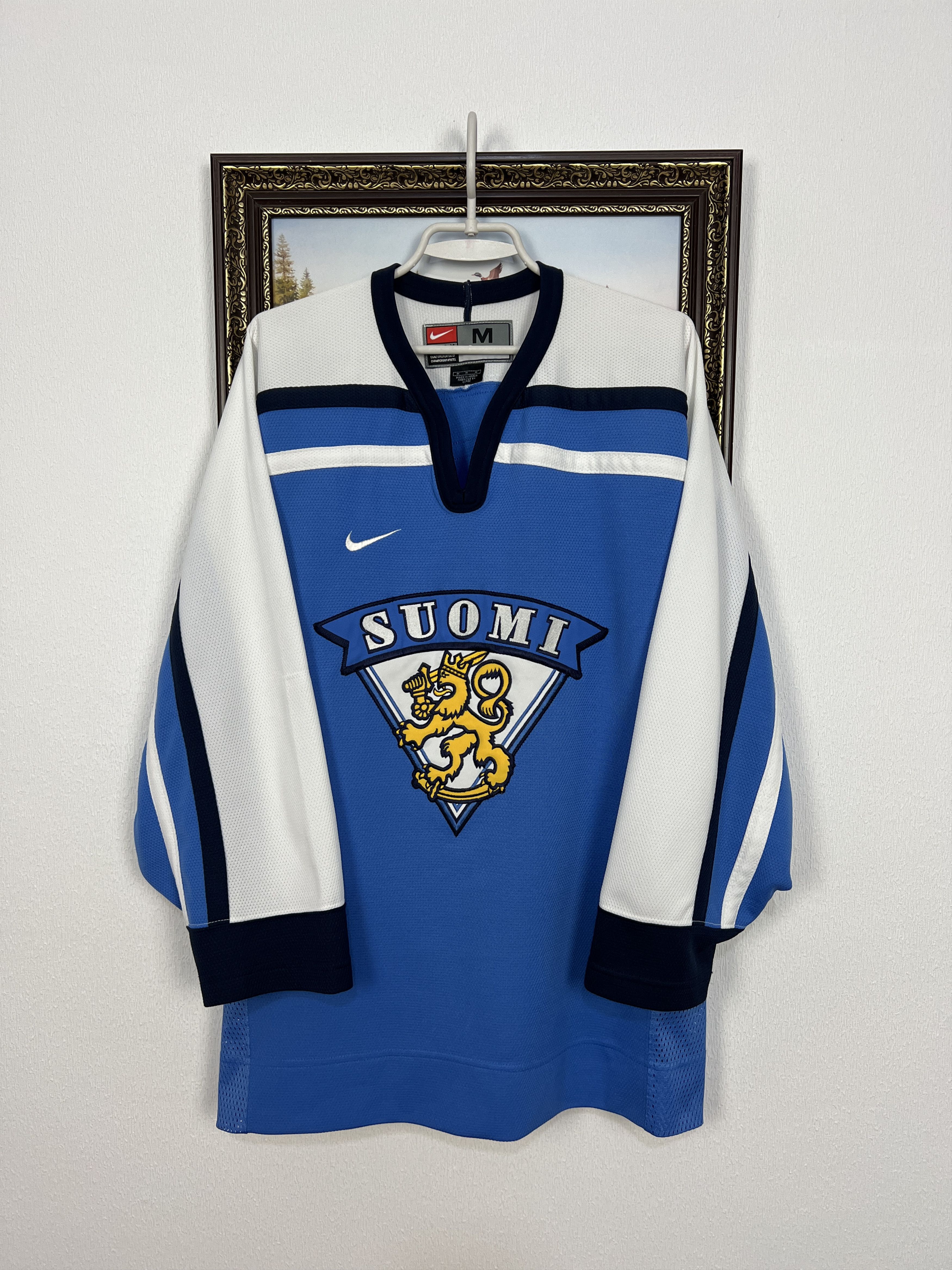 Nike Vintage Nike SUOMI Finland Ice Hockey National Team Jersey Size US M / EU 48-50 / 2 - 1 Thumbnail