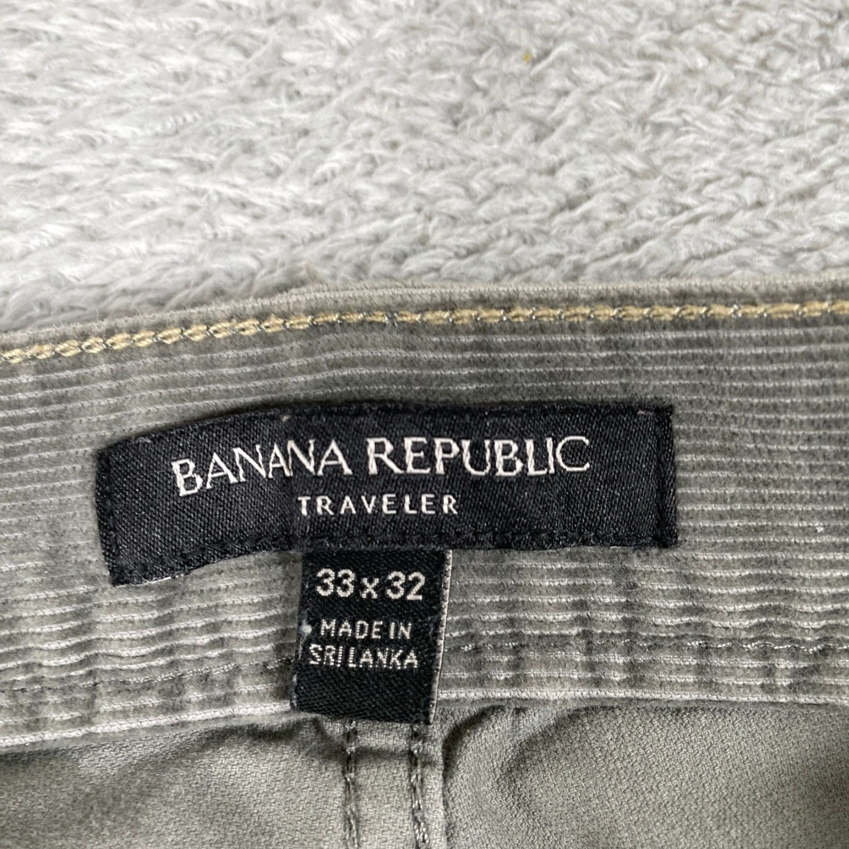 Banana Republic Banana Republic Traveler Corduroy Pants Mens 33x32 Green Slim Fit Corduroy Chino 5-Pocket Casual Workwear Mens Size US 33 - 3 Thumbnail
