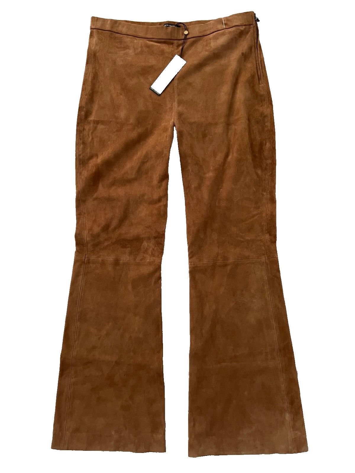 KOBI HALPERIN Kobi Halperin Joelle Real Suede Flare Pants In Bronze ( XL ) Size 36" / US 14 / IT 50 - 3 Thumbnail