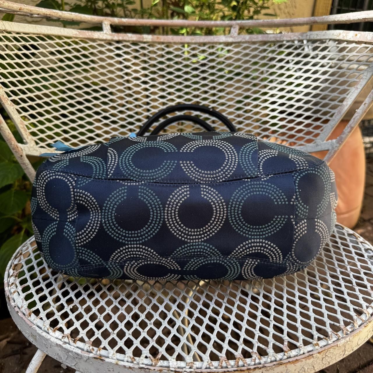 Coach Y2K Navy Coach Monogramed Tote Size ONE SIZE - 3 Thumbnail