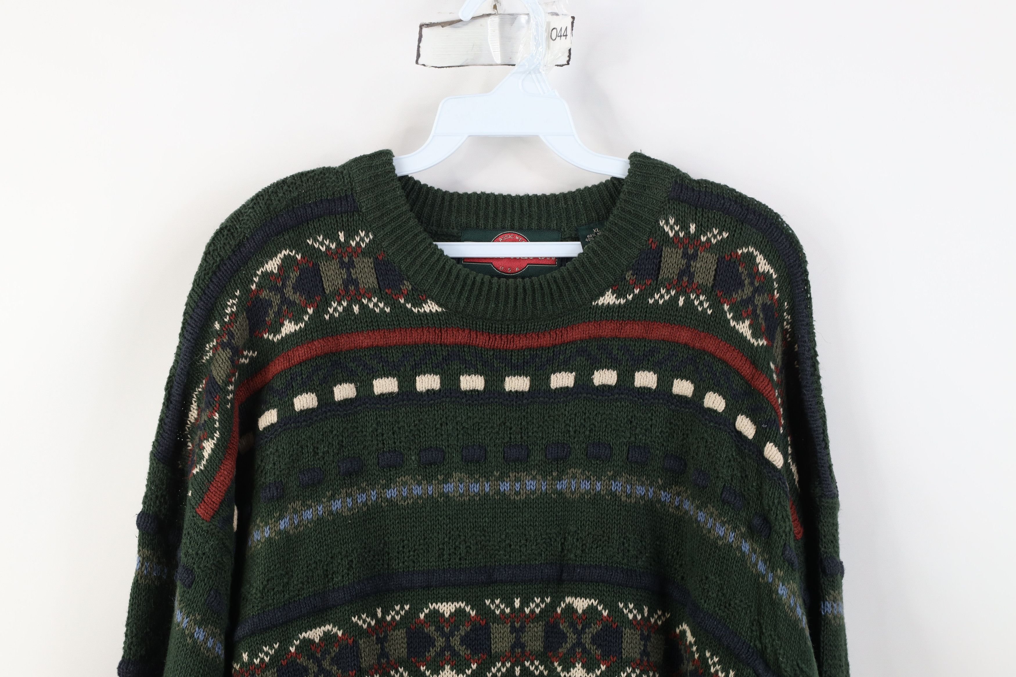 Vintage Vintage 90s Streetwear Blend Knit Fair Isle Crewneck Sweater Size US XL / EU 56 / 4 - 2 Thumbnail