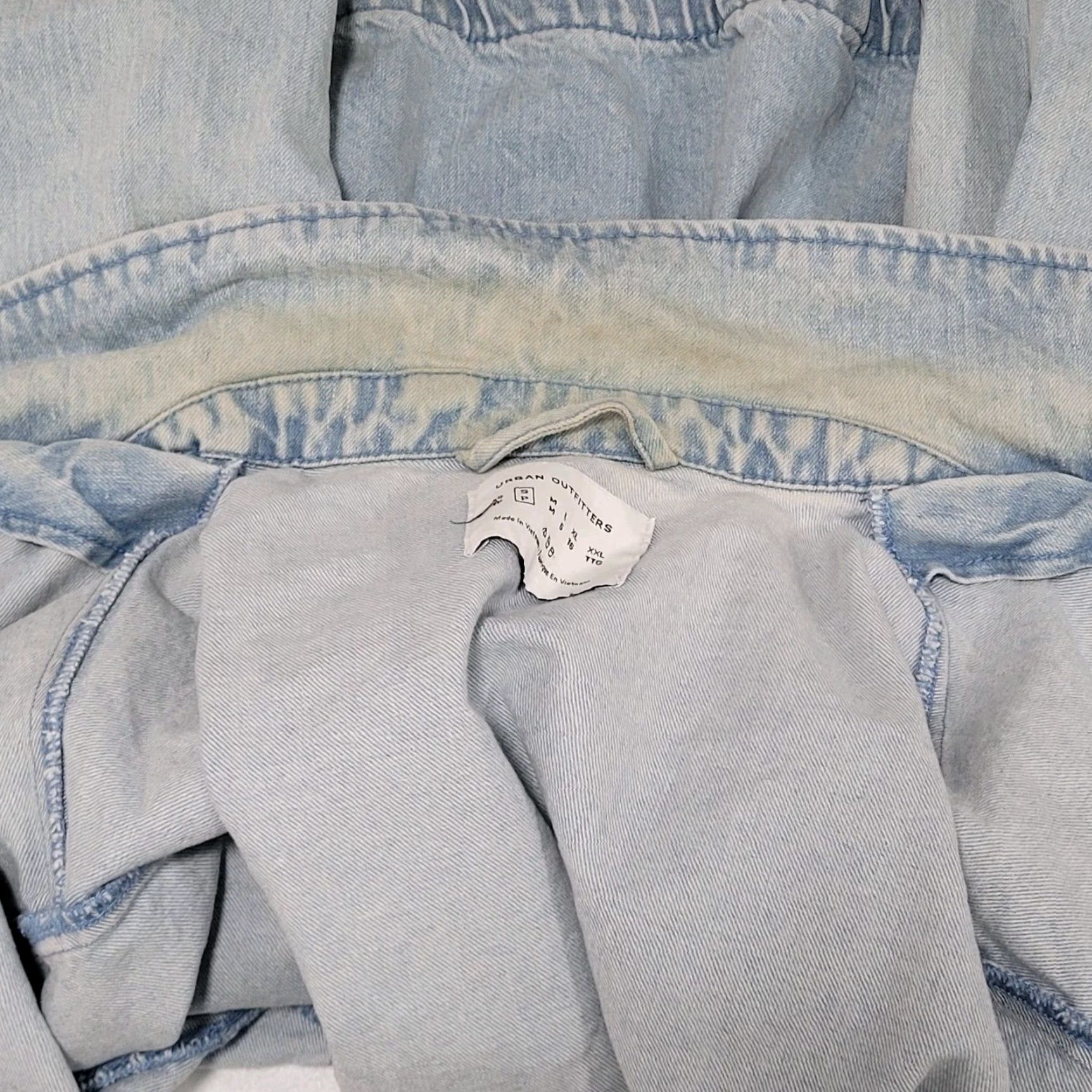 Urban Outfitters Urban Outfitters Jacket Women Small S Blue Denim Light Wash Full Zip Unlined Pockets Collared Cotton Denim Basic Jacket Size S / US 4 / IT 40 - 5 Thumbnail