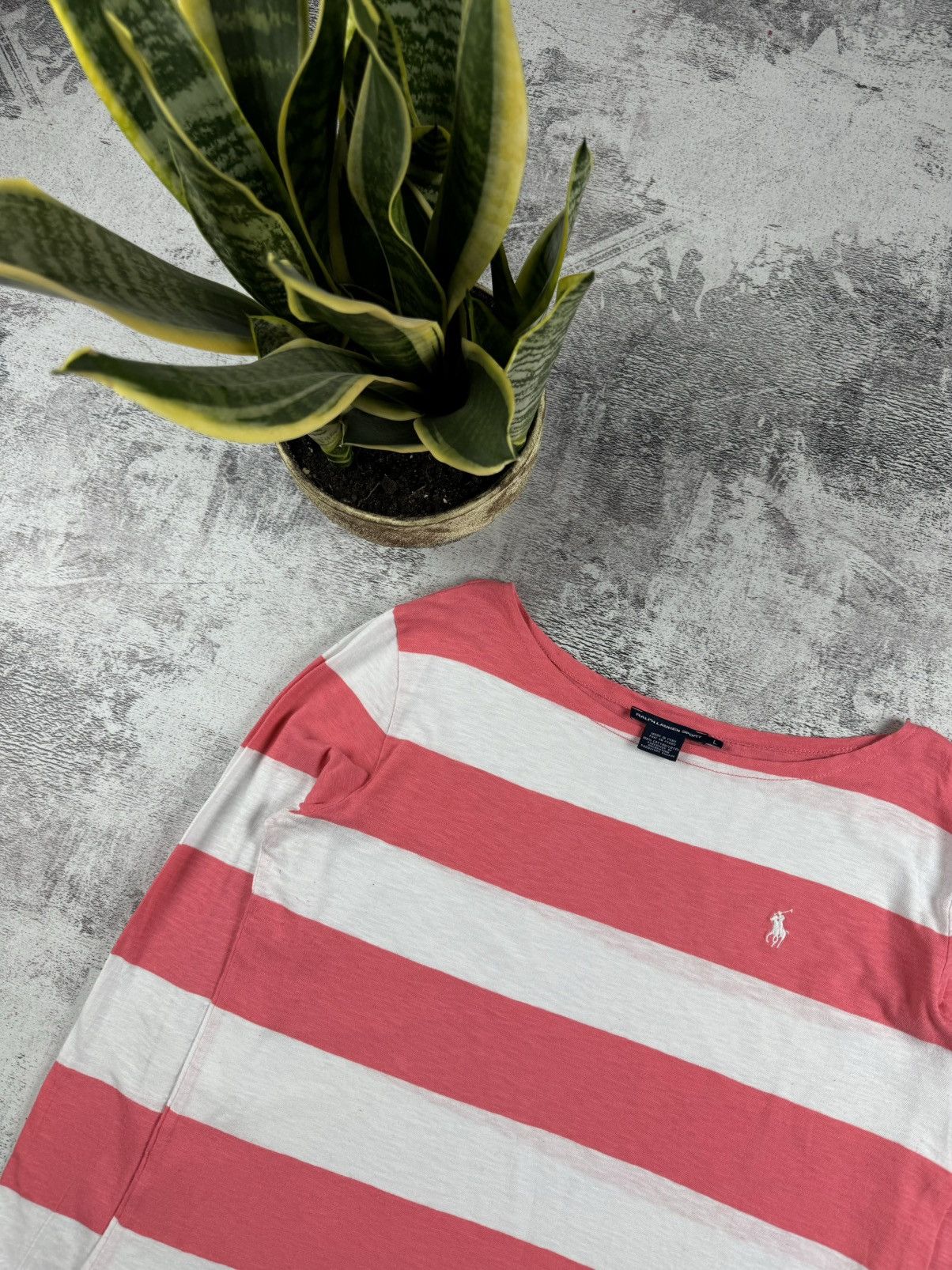 Ralph Lauren Sport Polo Ralph Sport White Striped Tunic Longsleeve T Shirt Top Size L / US 10 / IT 46 - 6 Thumbnail