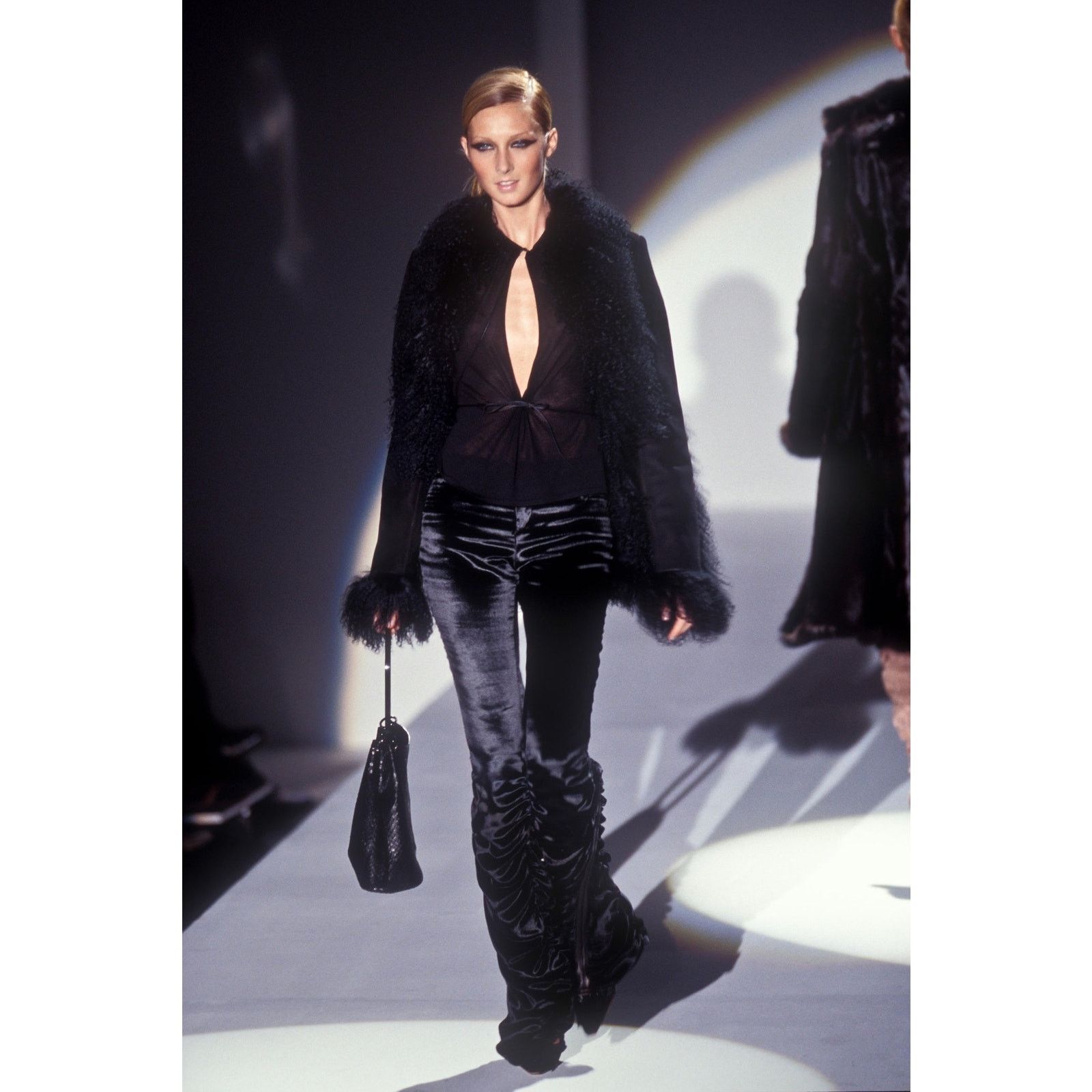 Gucci AW1999 Gucci by Tom Ford Runway mongolian fur leather jacket Size S / US 4 / IT 40 - 2 Thumbnail
