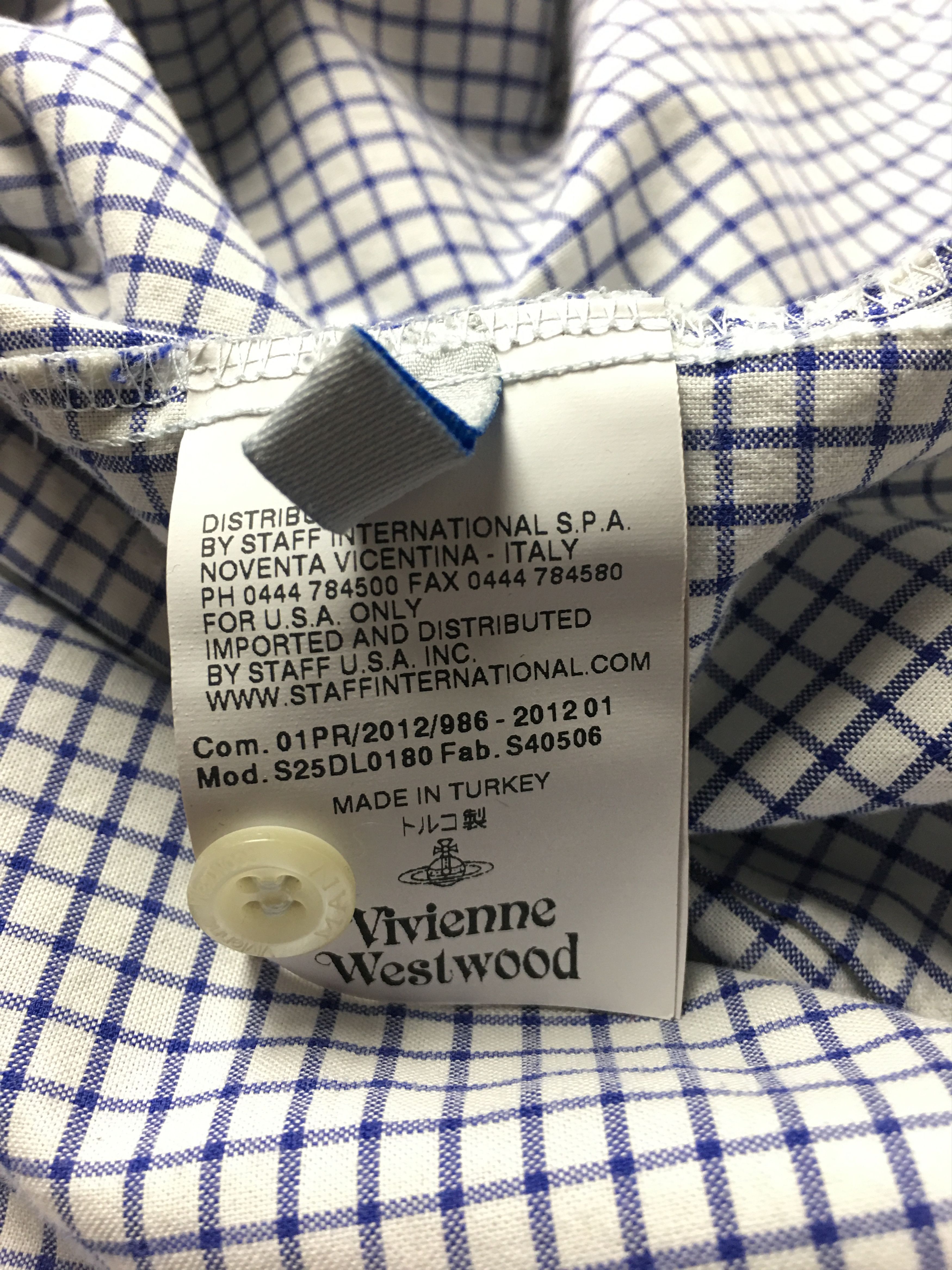 Vivienne Westwood Vivienne Westwood Checkered Short Sleeve Mens Shirt Size III Size US M / EU 48-50 / 2 - 11 Thumbnail