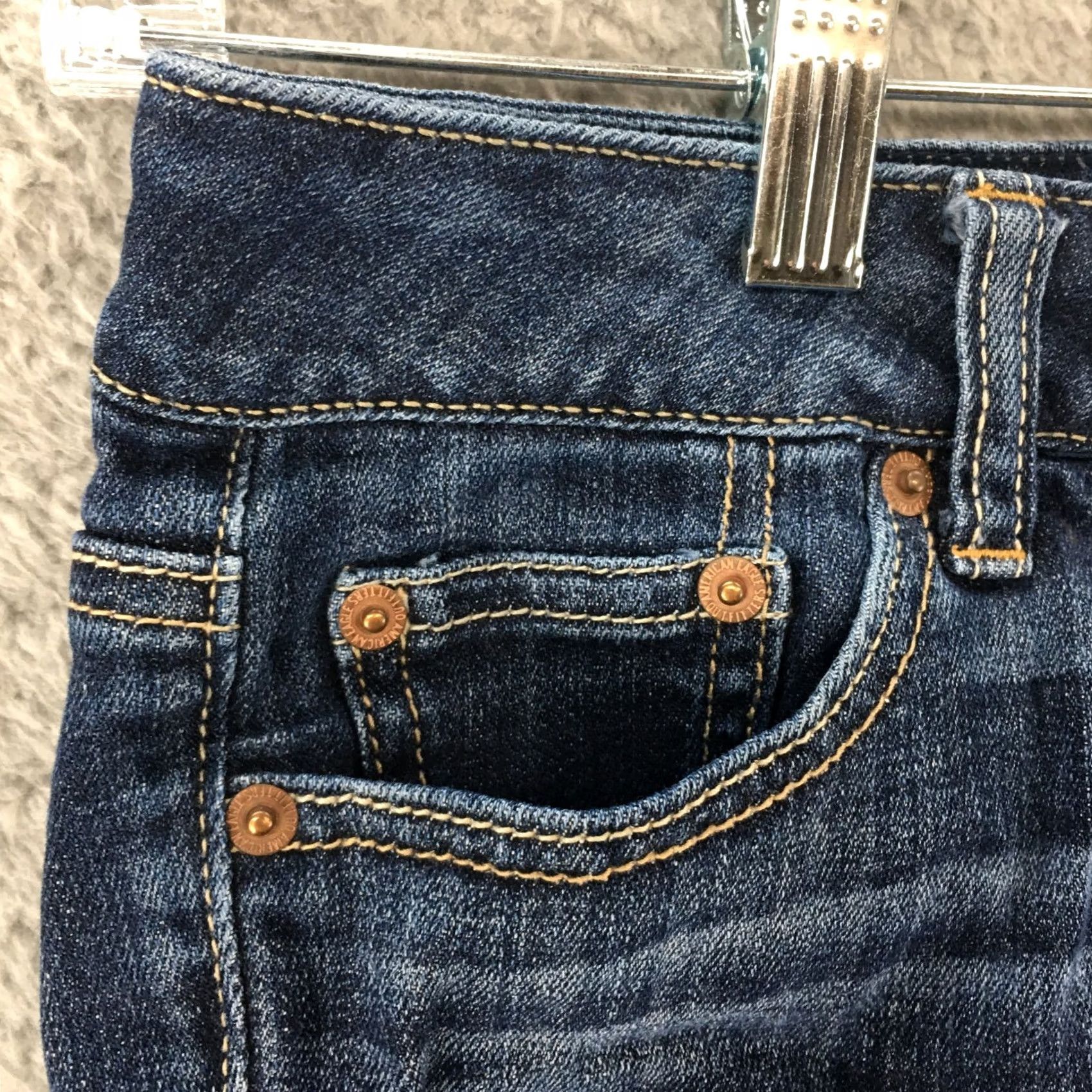 American Eagle Outfitters American Eagle Outfitters Cut-off Shorts Womens 2 Blue Denim Low Rise Zip Fly Size 26" / US 2 / IT 38 - 2 Thumbnail