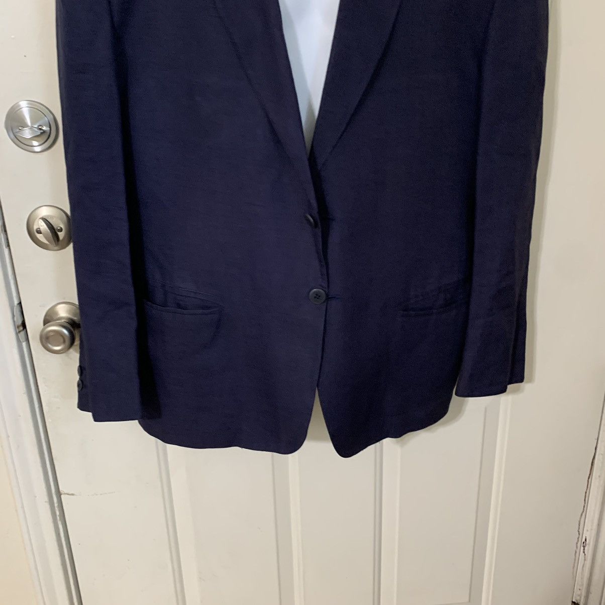 Claude Montana × Saks Fifth Avenue × Vintage 100% Linen 2 Button Blazer Size 44S - 5 Thumbnail