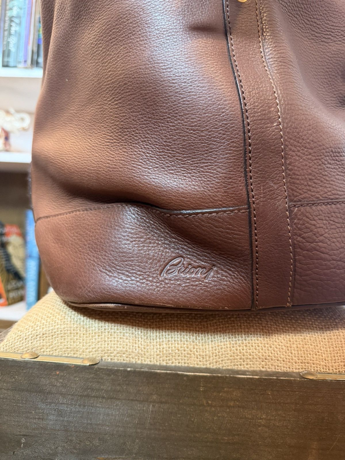 Brioni Brioni Leather Duffel Size ONE SIZE - 9 Thumbnail