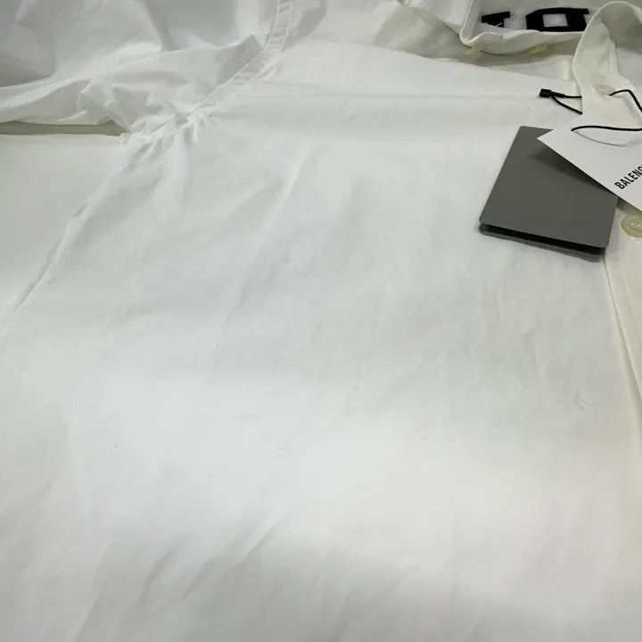 Balenciaga Balenciaga Balenciaga Embroidered Logo White Shirt -2507 Size US XXS / EU 40 - 8 Thumbnail