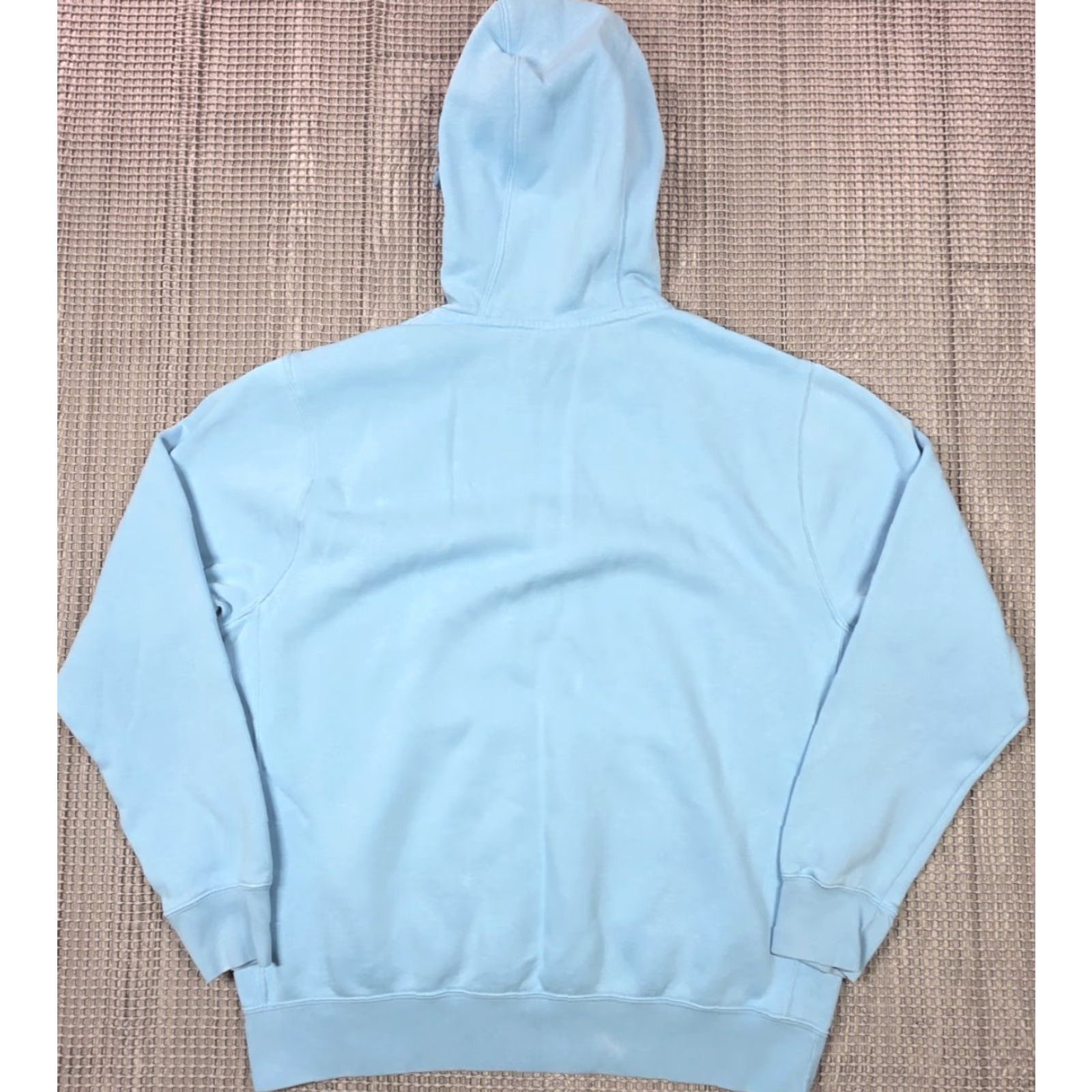 Nike Sportswear Club Fleece L Hoodie Big Spell Out Logo Heather Blue Drawstring Mens L Hoodie