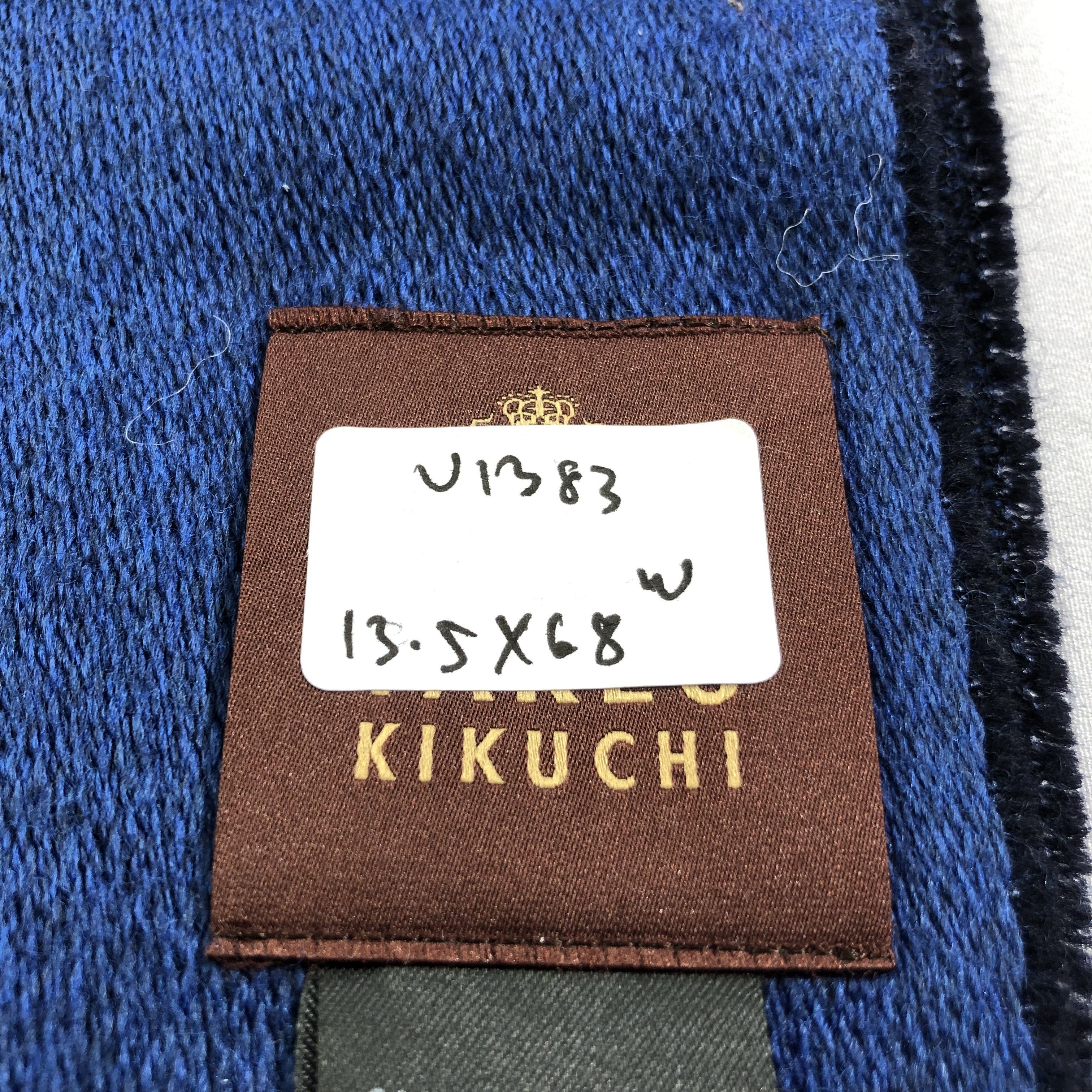 Takeo Kikuchi Takeo Kikuchi Blue Wool Scarf Muffler V1383 Size ONE SIZE - 9 Thumbnail