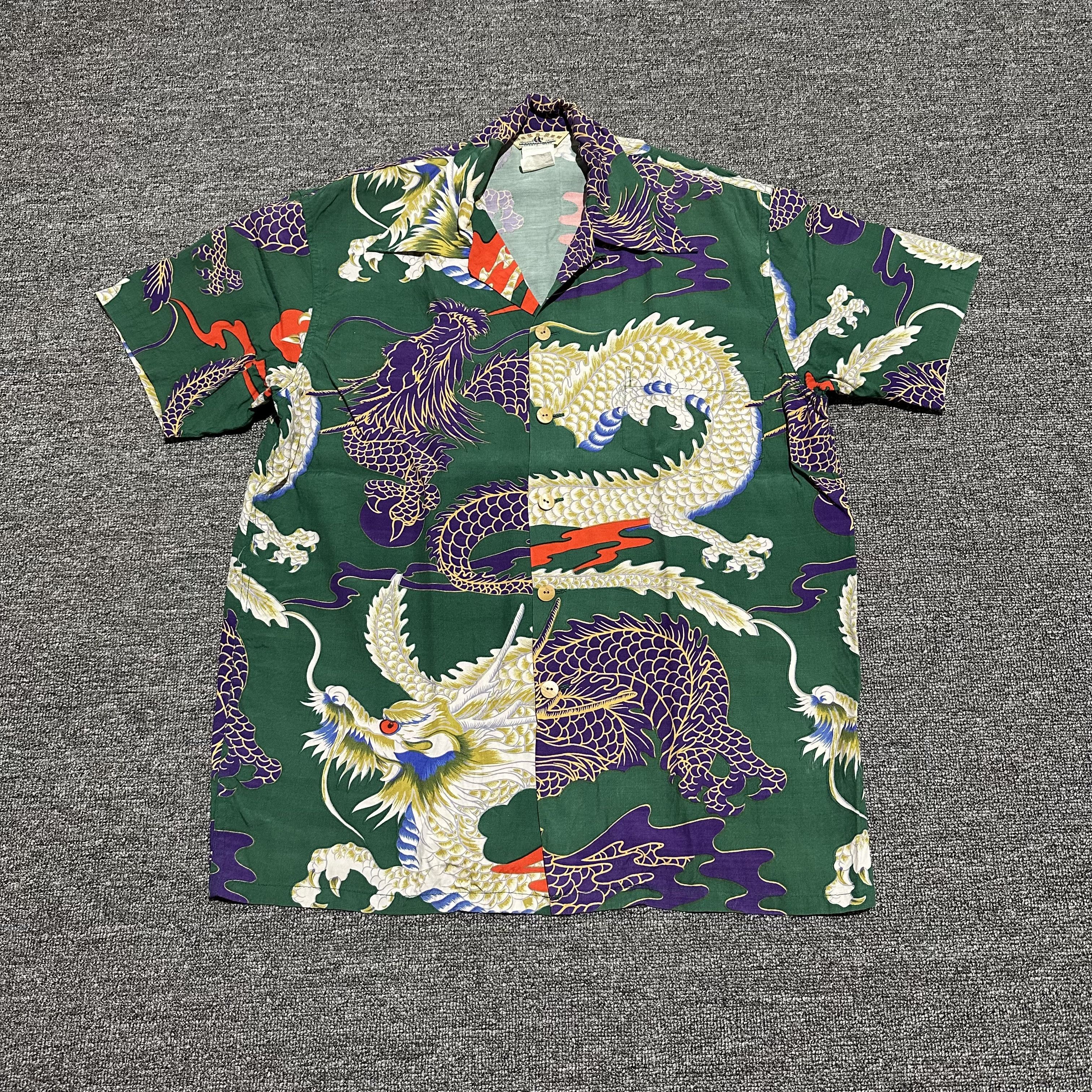 Designer Makapuu Dragon Hawaiian Shirt Size US L / EU 52-54 / 3 - 1 Thumbnail