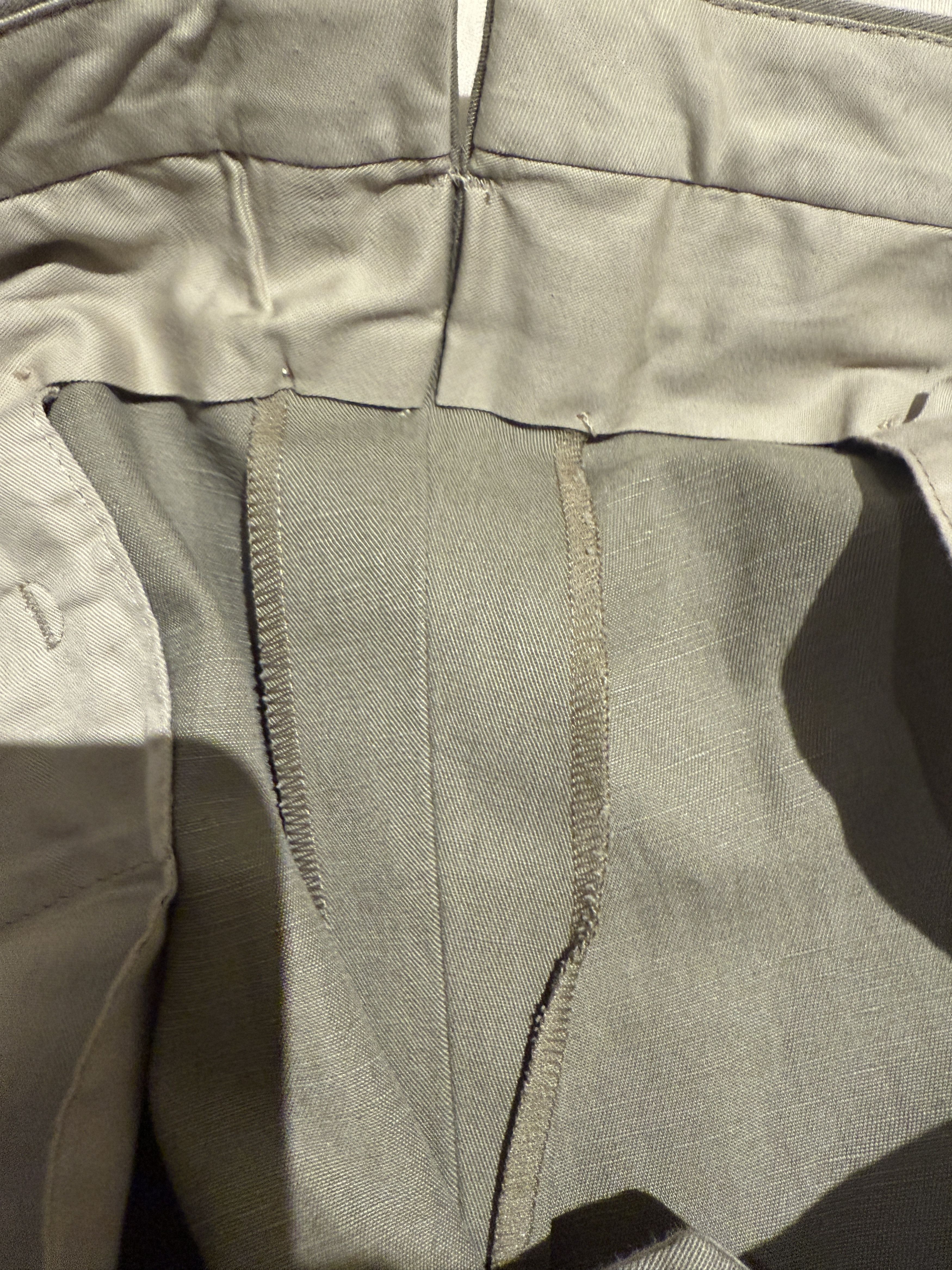 Stoffa Stoffa Cotton-Linen Twill Trousers – Olive Size US 33 - 3 Thumbnail