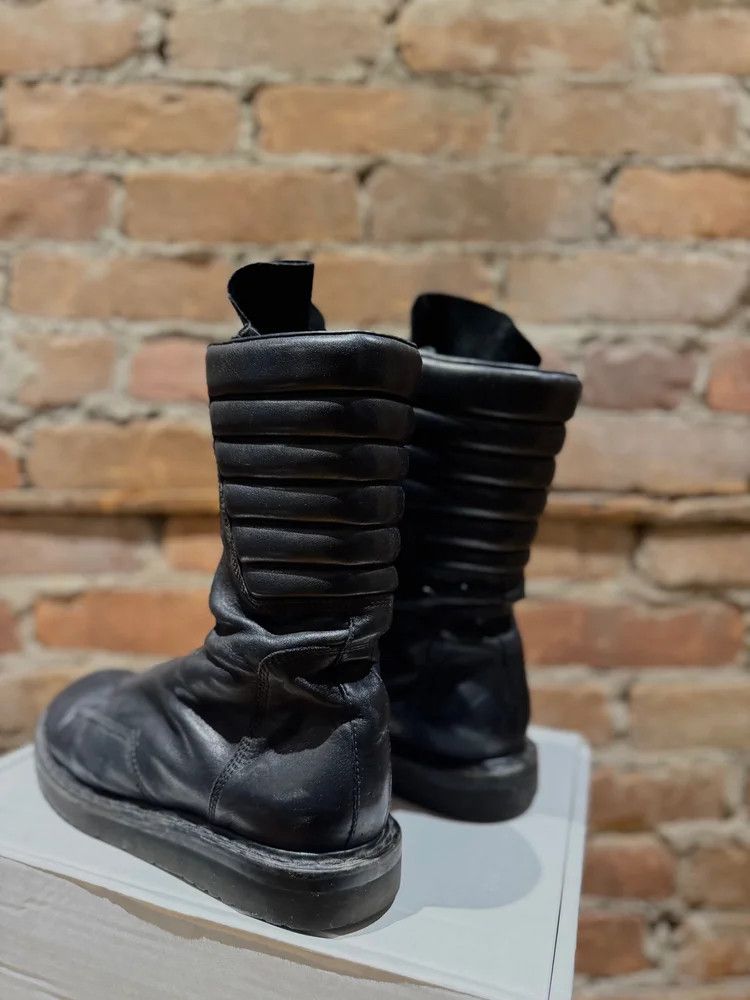 Rick Owens Rick Owens Mainline — Front-Zip Padded Leather Boots Size US 8 / EU 41 - 3 Thumbnail