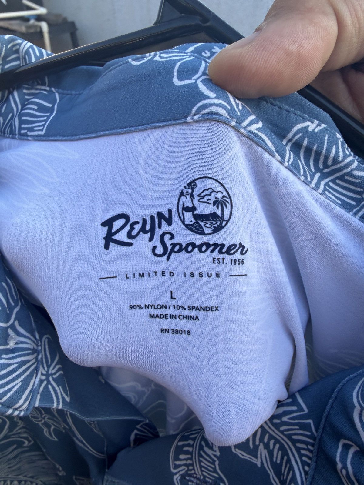 Reyn Spooner PreOwned Reyn Spooner Brrr Polo Shirt Hawaiian Blue Men's L Size US L / EU 52-54 / 3 - 4 Thumbnail
